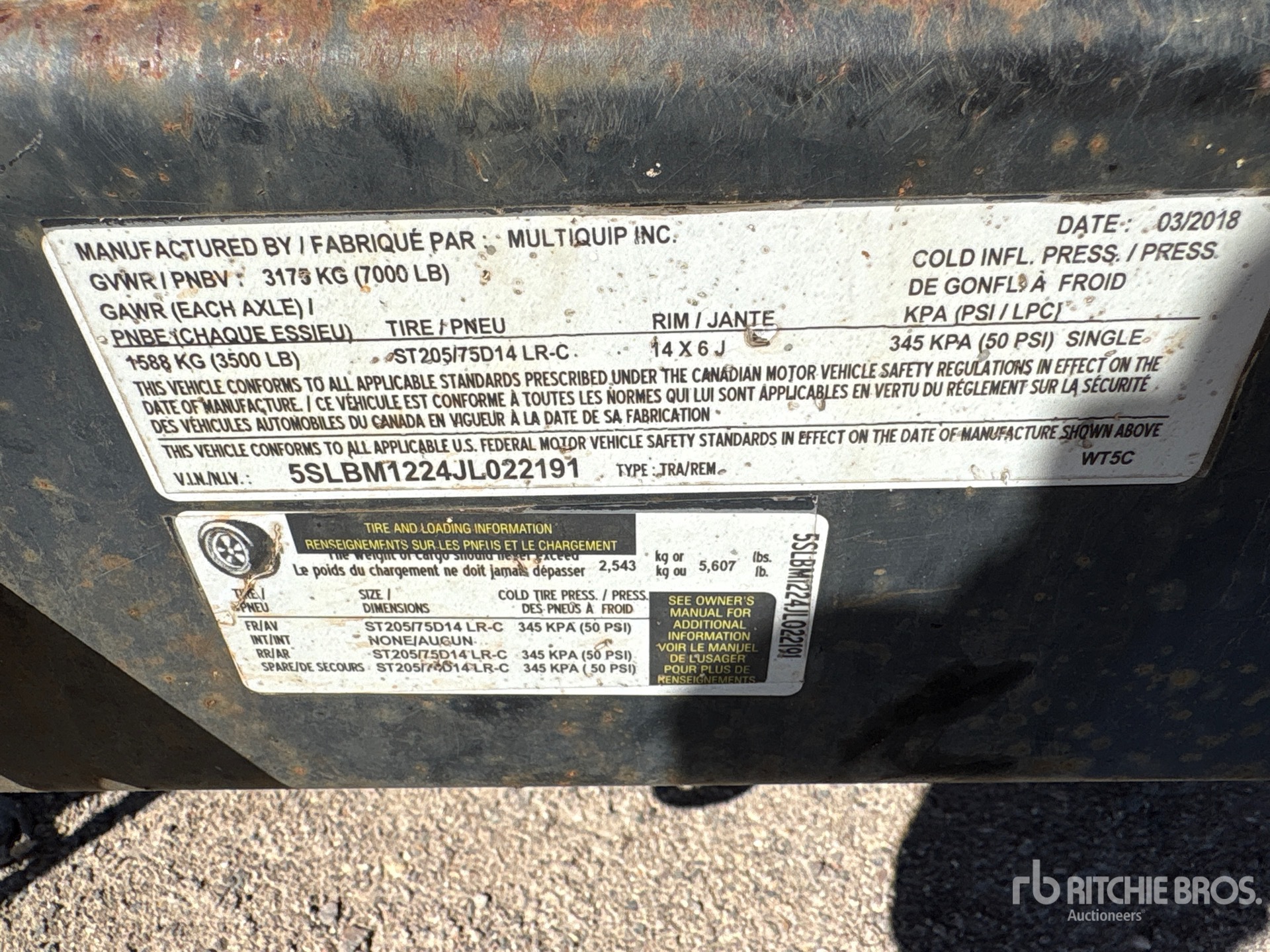 General Appearance with Numero seriale/numero d’identificazione del veicolo (VIN)