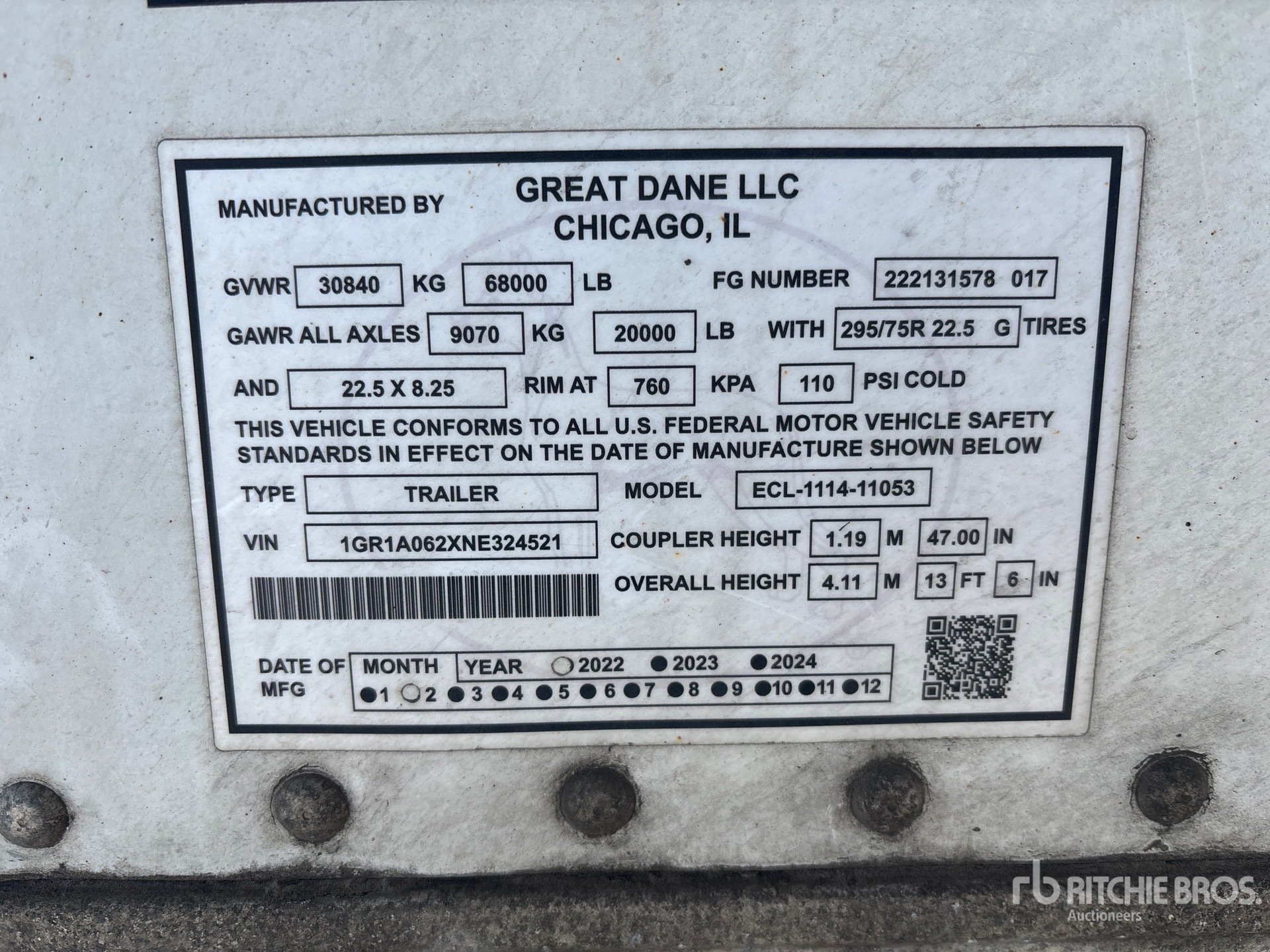 General Appearance with Numer seryjny/numer identyfikacyjny pojazdu