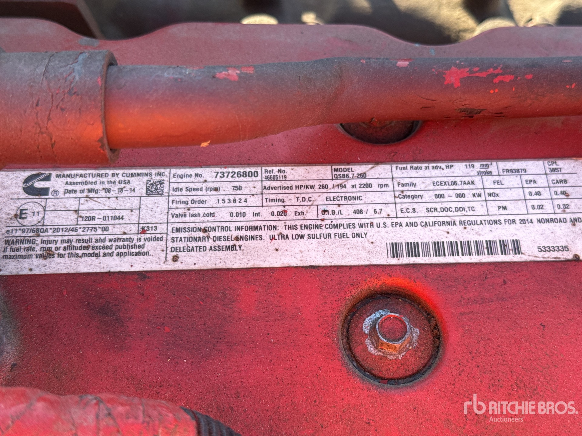 General Appearance with N.º de serie/VIN