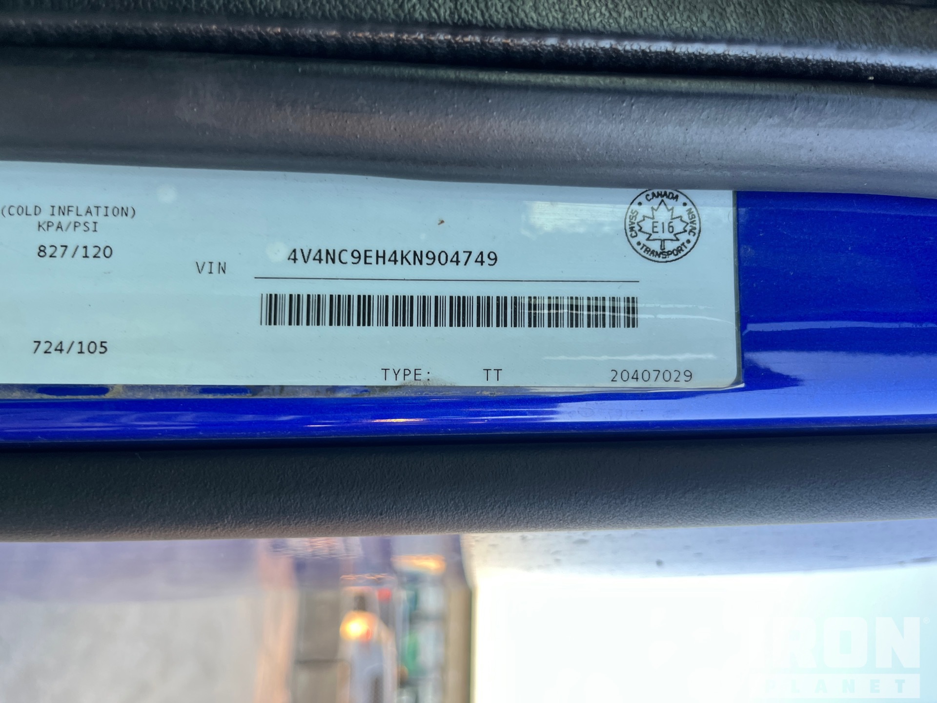 General Appearance with Numer seryjny/numer identyfikacyjny pojazdu