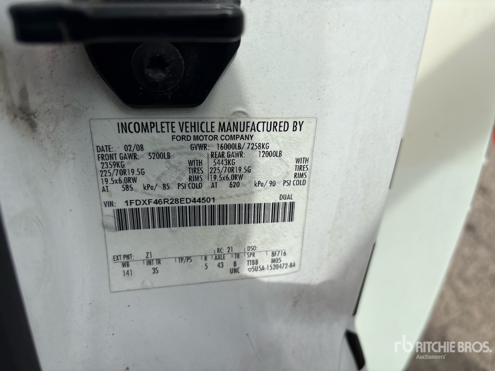 General Appearance with N.º de serie/VIN