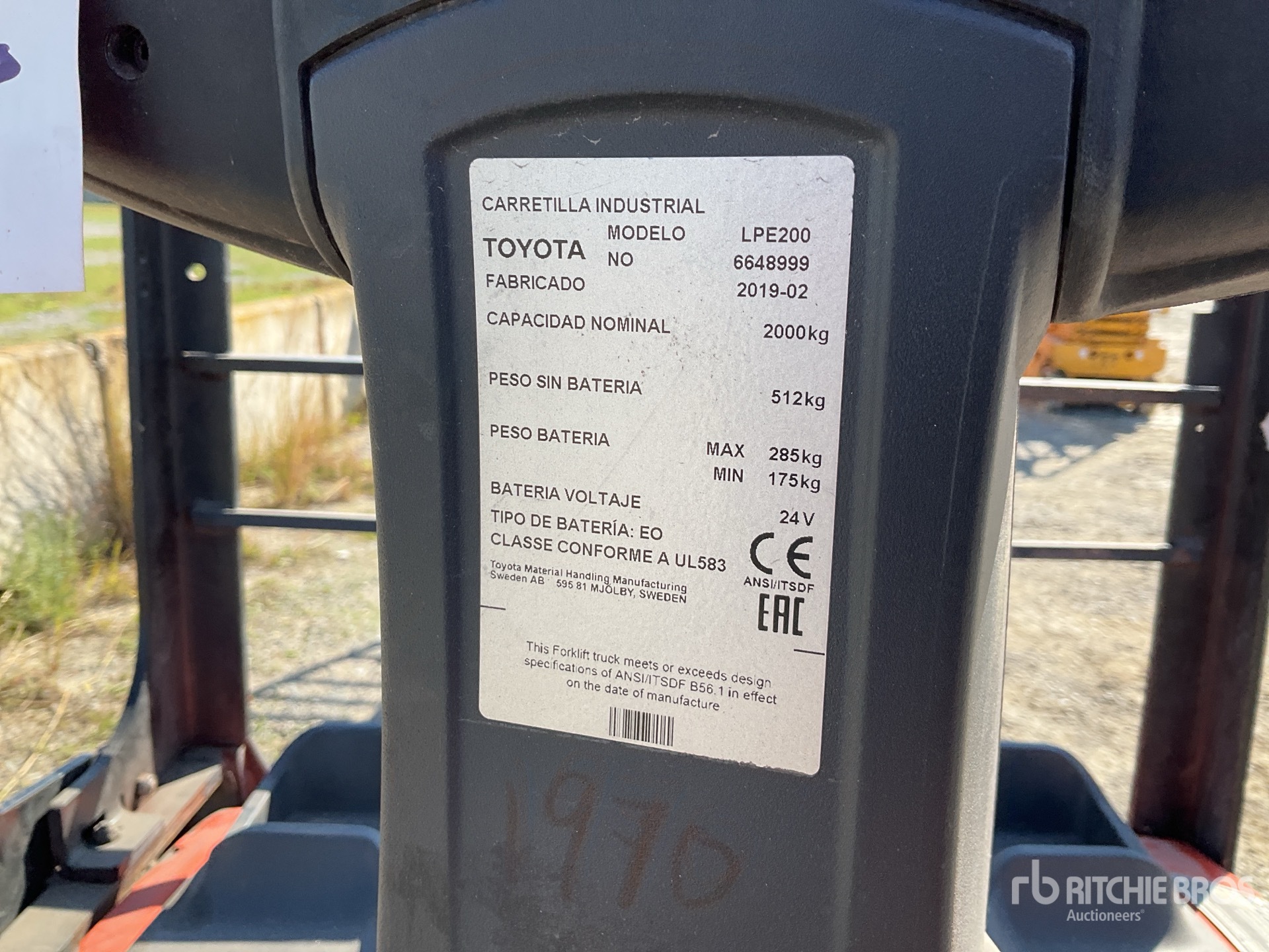 General Appearance with Numero seriale/numero d’identificazione del veicolo (VIN)