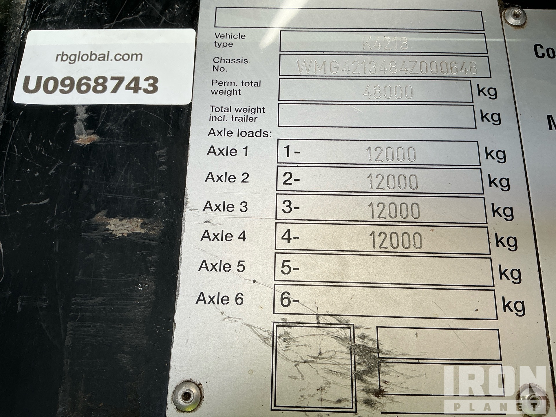 General Appearance with Numero seriale/numero d’identificazione del veicolo (VIN)