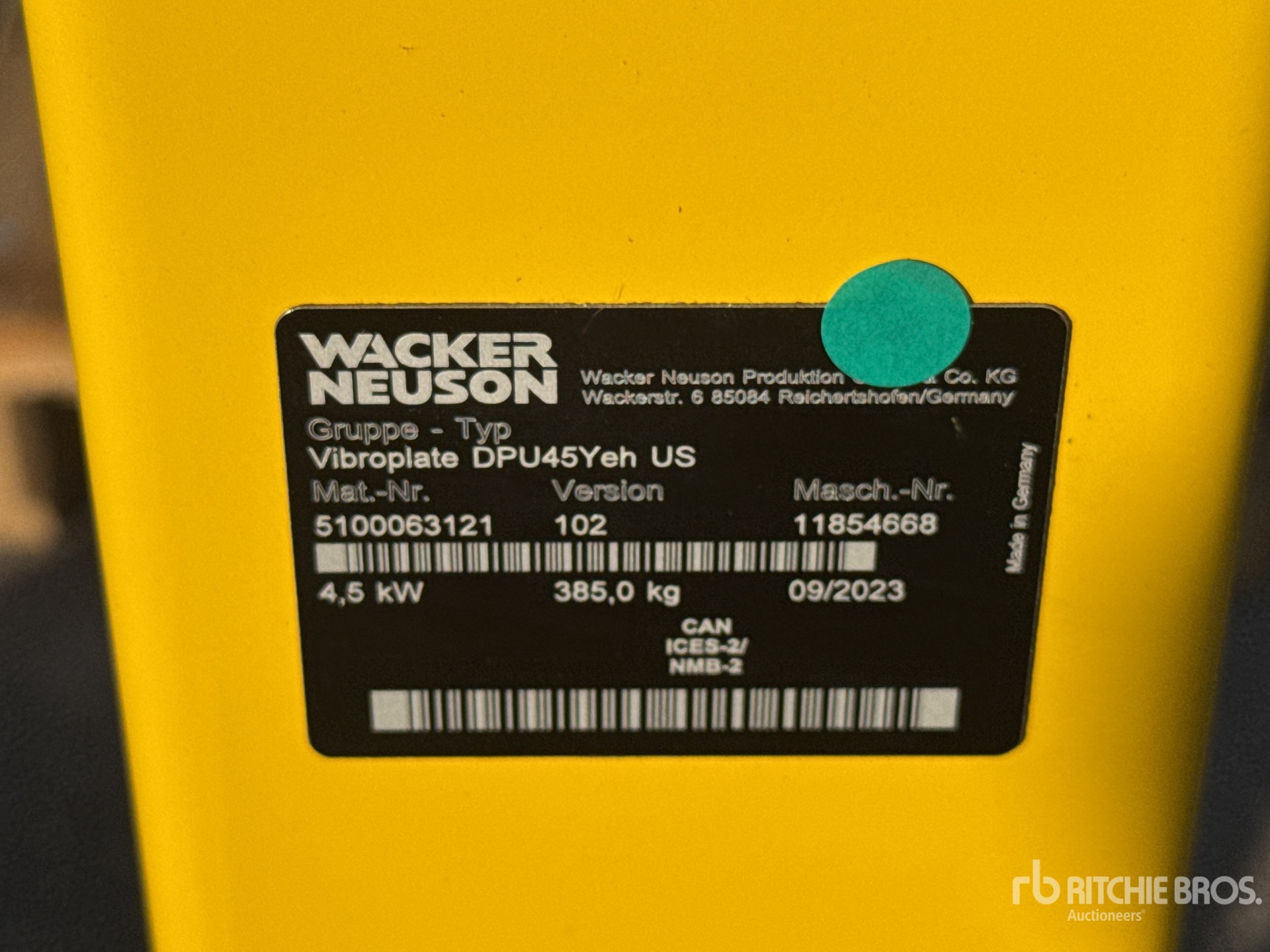 General Appearance with N.º de serie/VIN