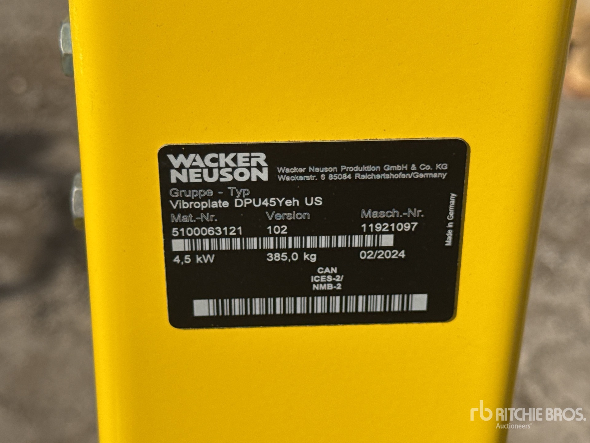 General Appearance with N.º de serie/VIN