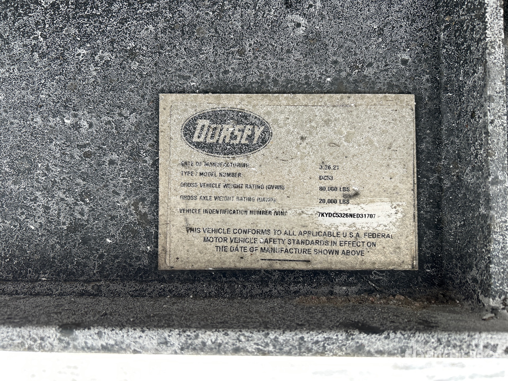 General Appearance with Numero seriale/numero d’identificazione del veicolo (VIN)