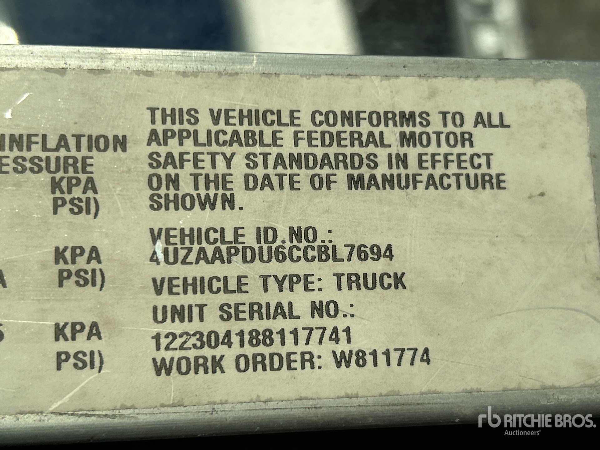 General Appearance with N.º de serie/VIN