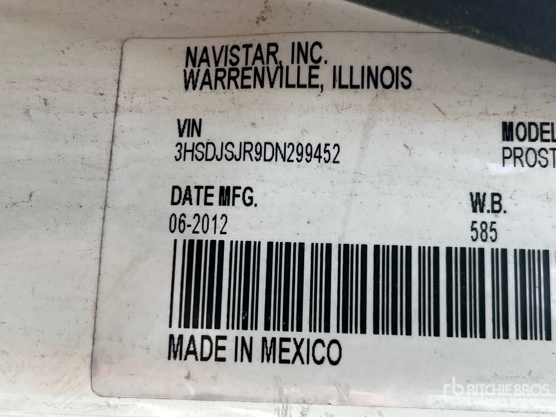 General Appearance with N.º de serie/VIN