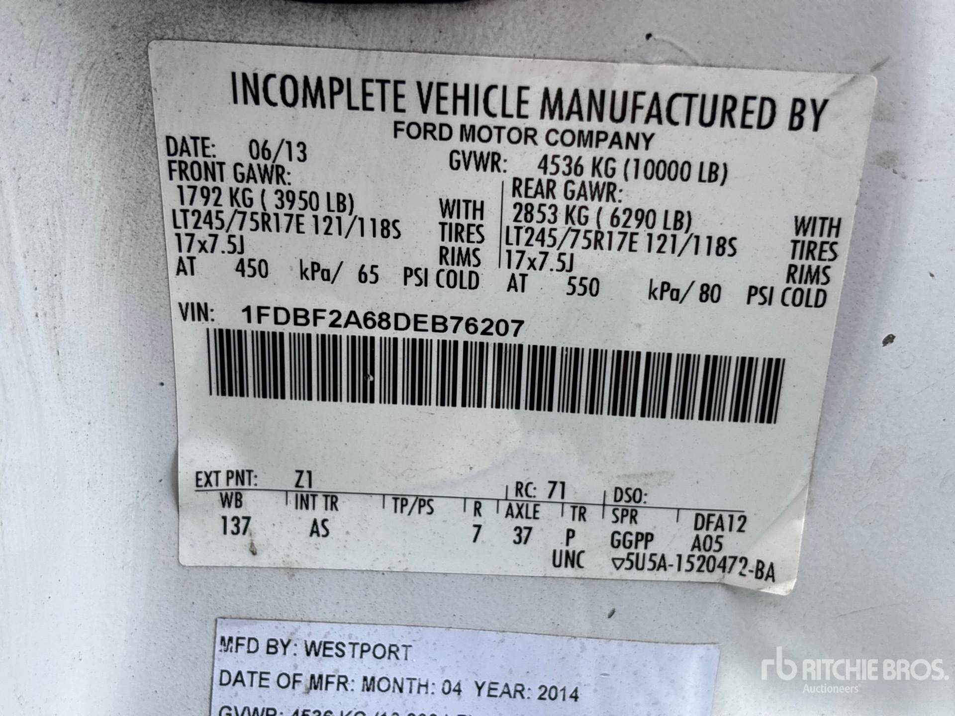 General Appearance with Numero seriale/numero d’identificazione del veicolo (VIN)