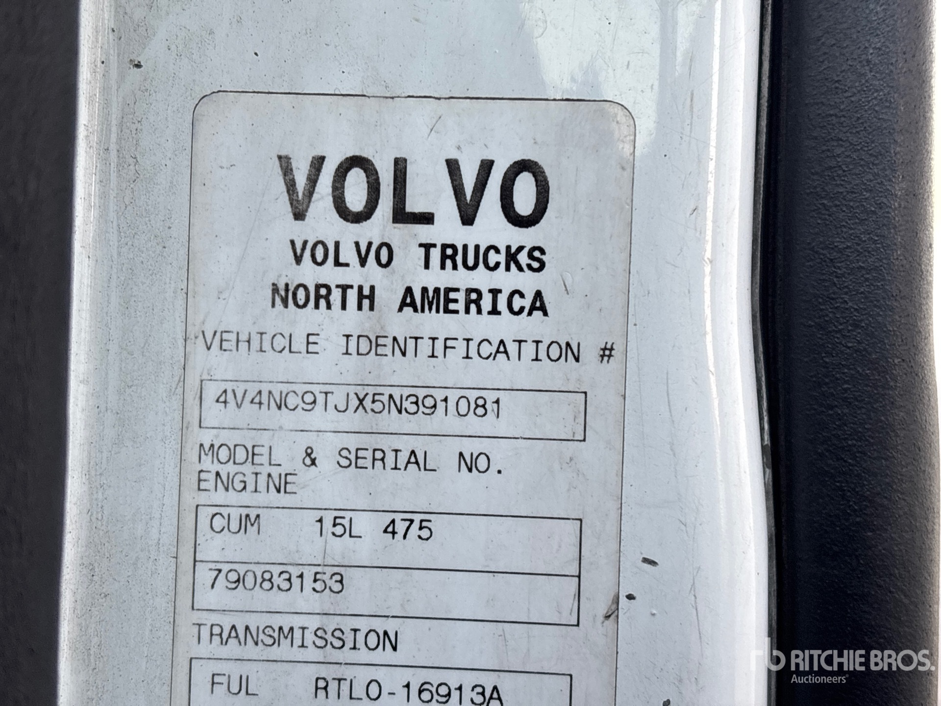 General Appearance with Second Serial Number/VIN Photo