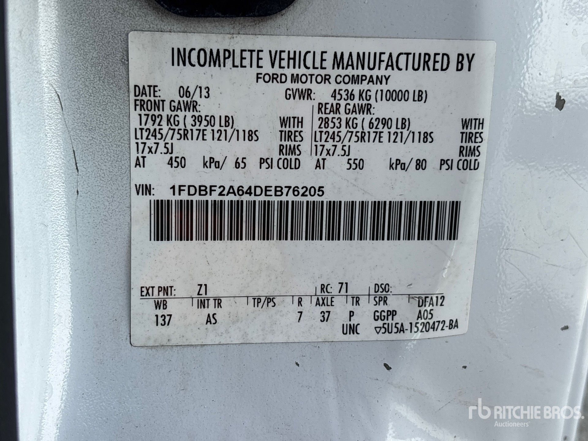 General Appearance with Numero seriale/numero d’identificazione del veicolo (VIN)