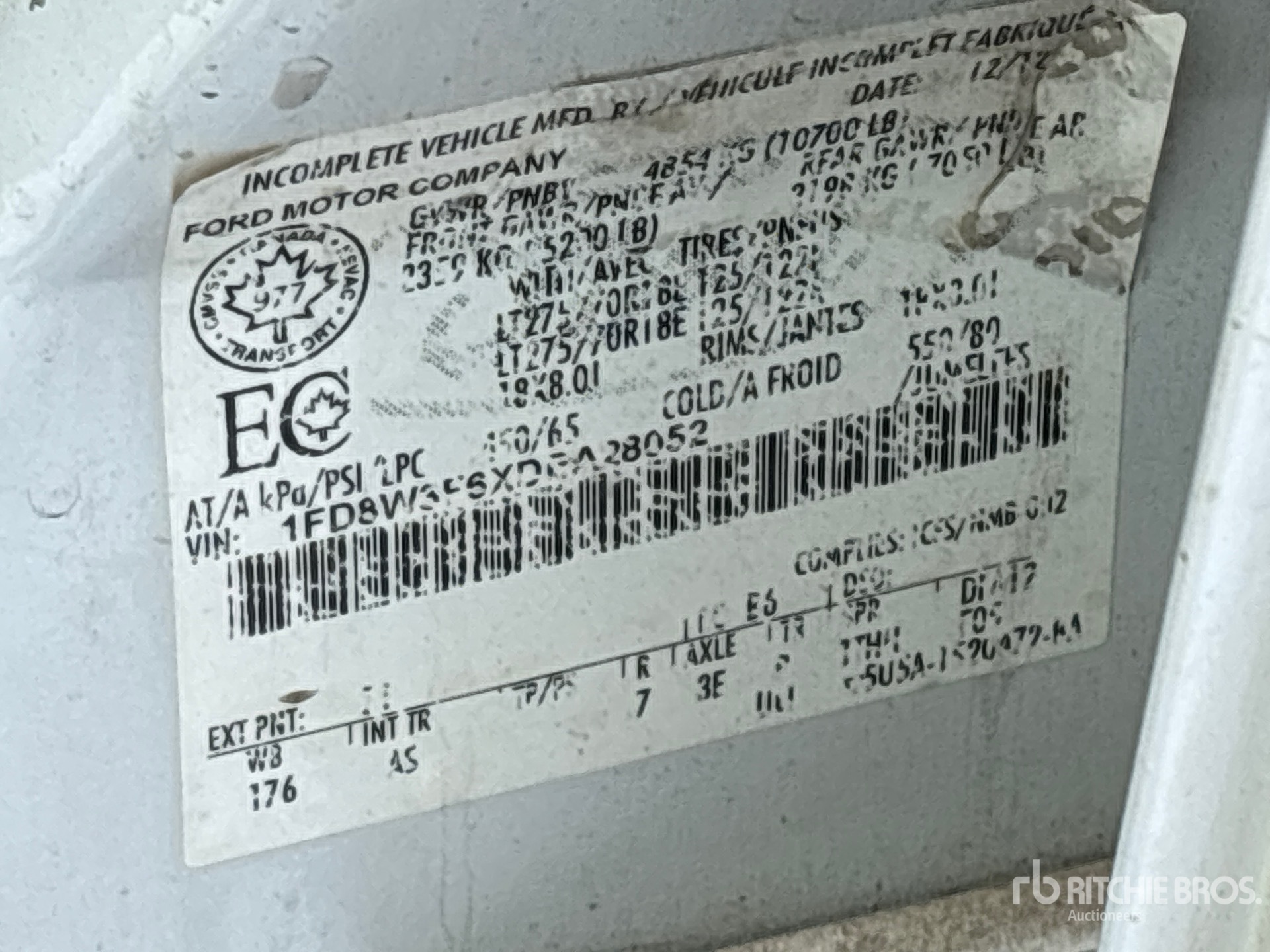 General Appearance with Second Serial Number/VIN Photo