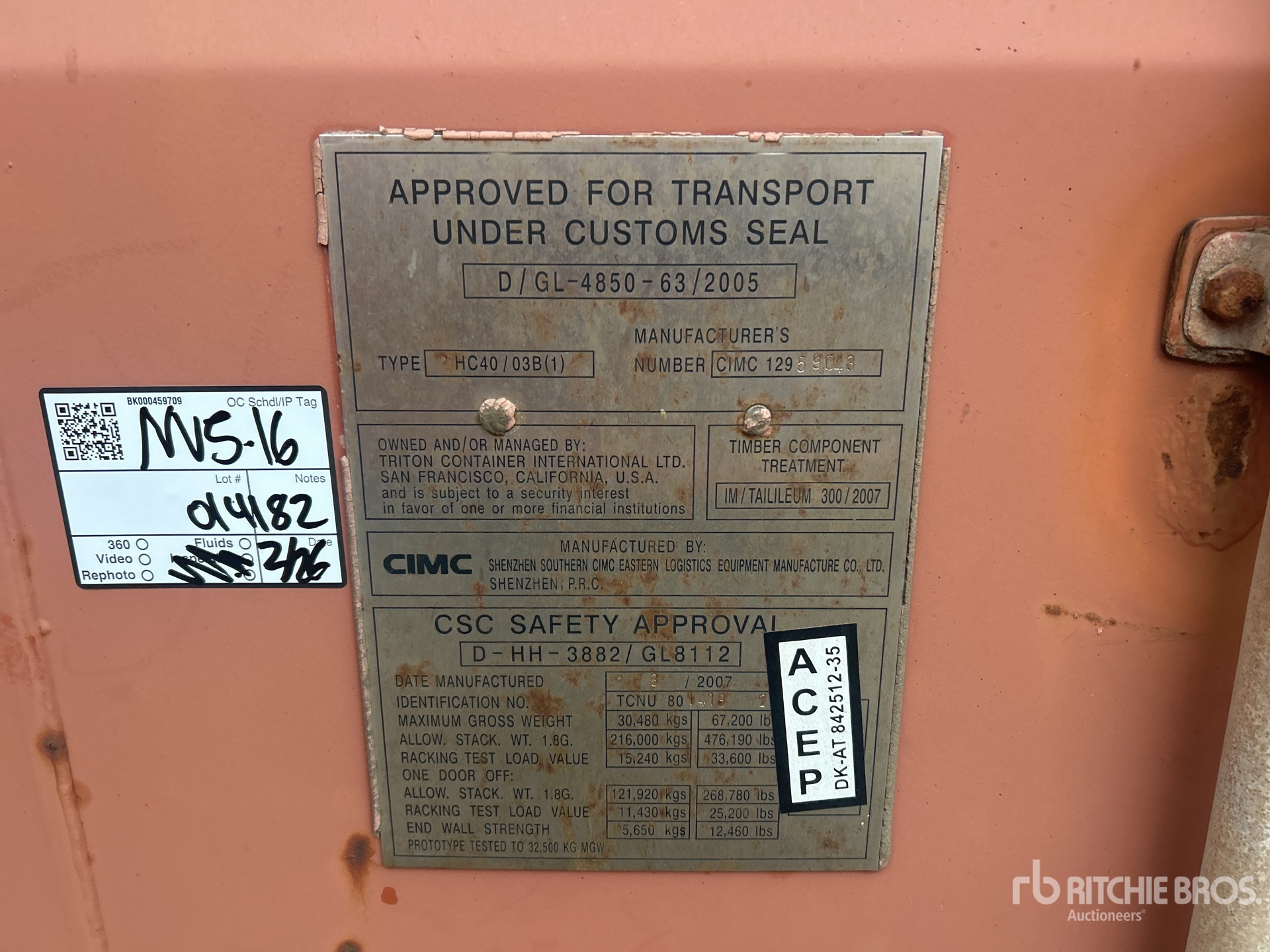 General Appearance with Numero seriale/numero d’identificazione del veicolo (VIN)