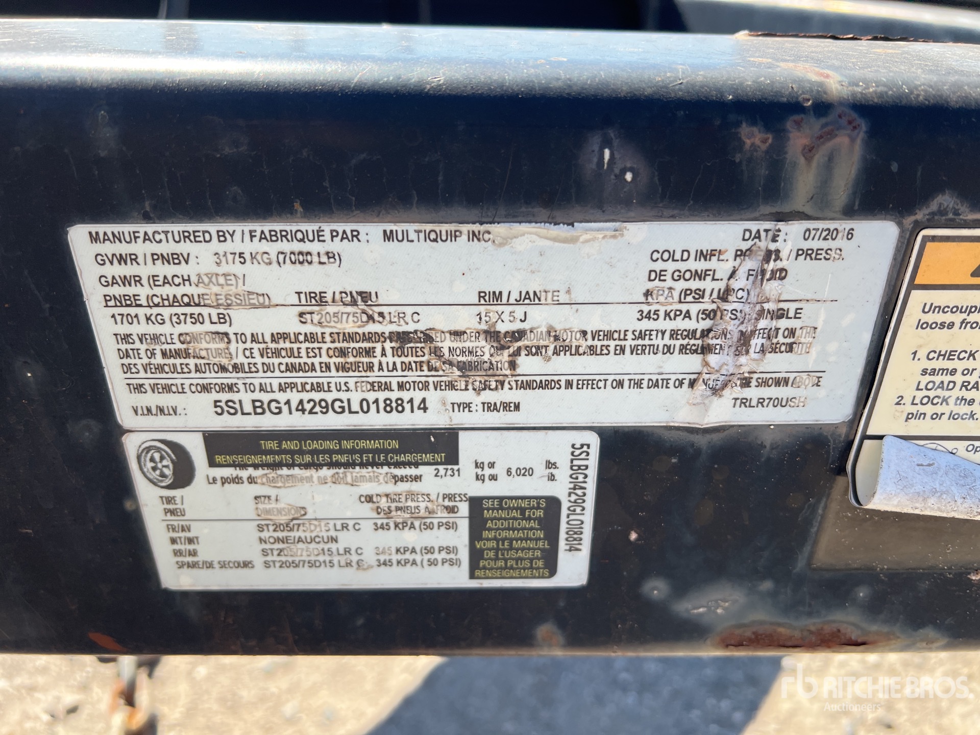 General Appearance with Numero seriale/numero d’identificazione del veicolo (VIN)