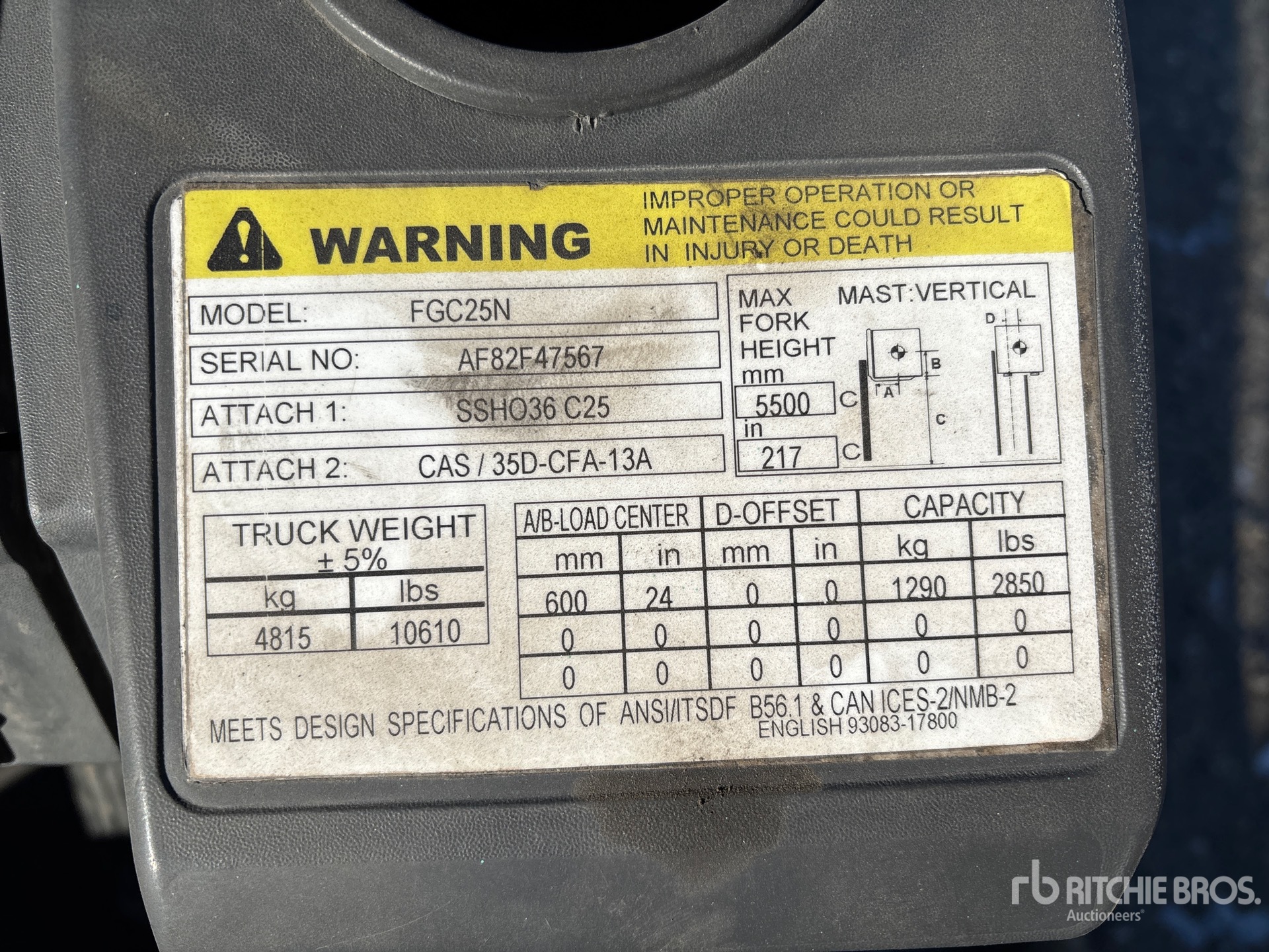 General Appearance with Numero seriale/numero d’identificazione del veicolo (VIN)
