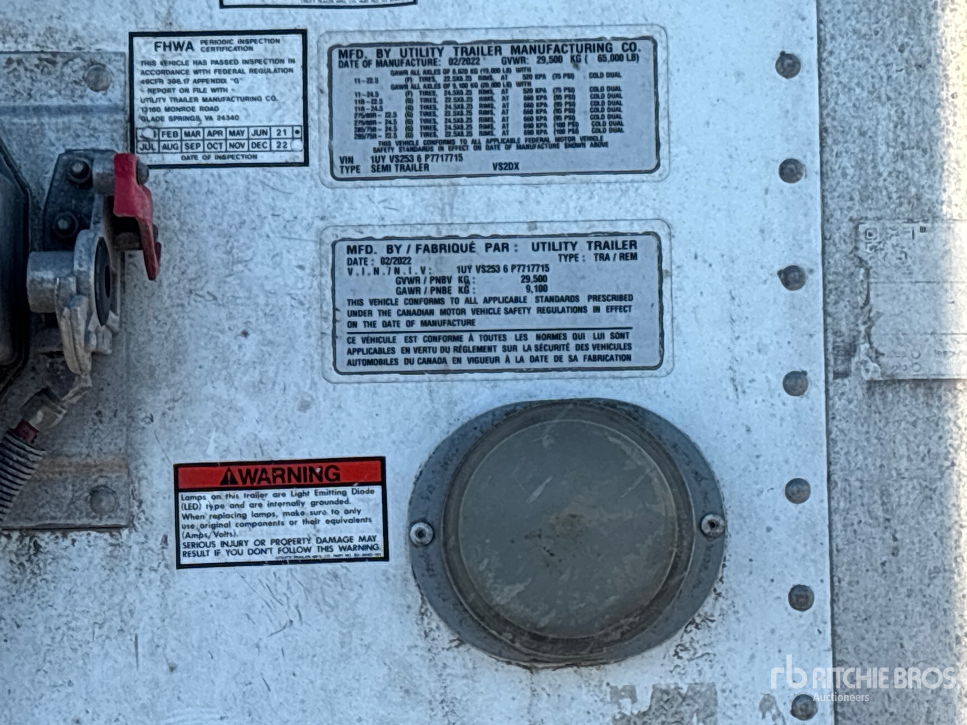 General Appearance with N.º de serie/VIN