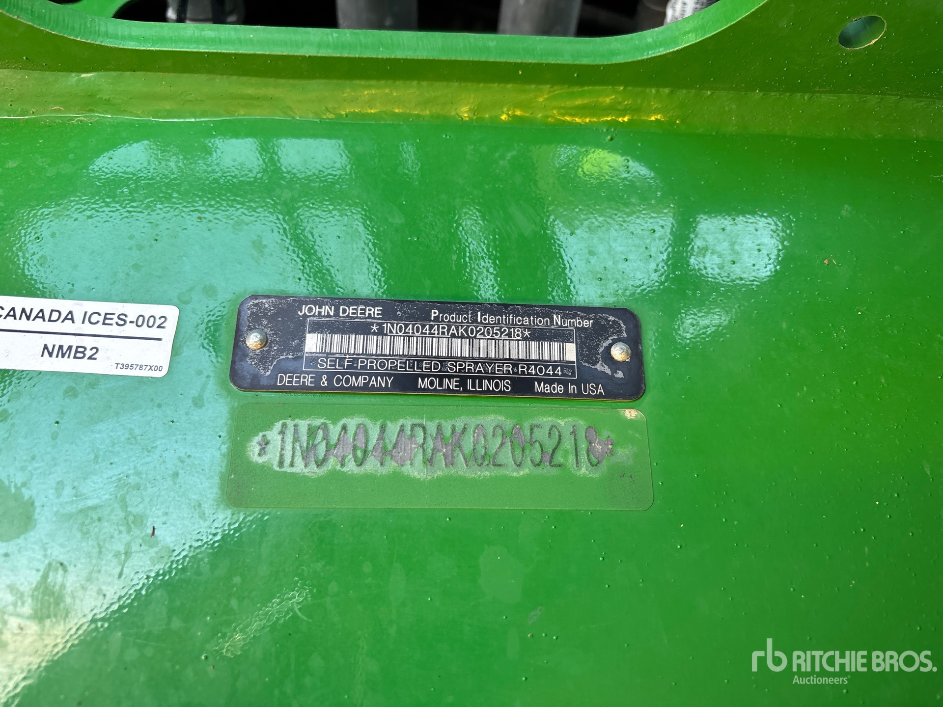 General Appearance with N.º de serie/VIN