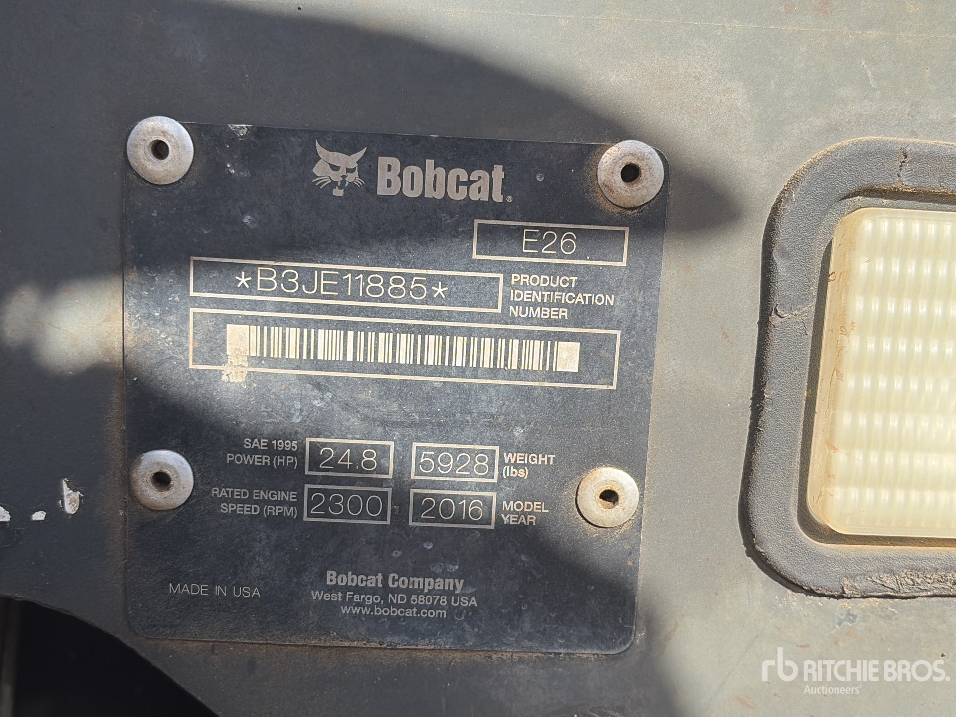 General Appearance with N.º de serie/VIN