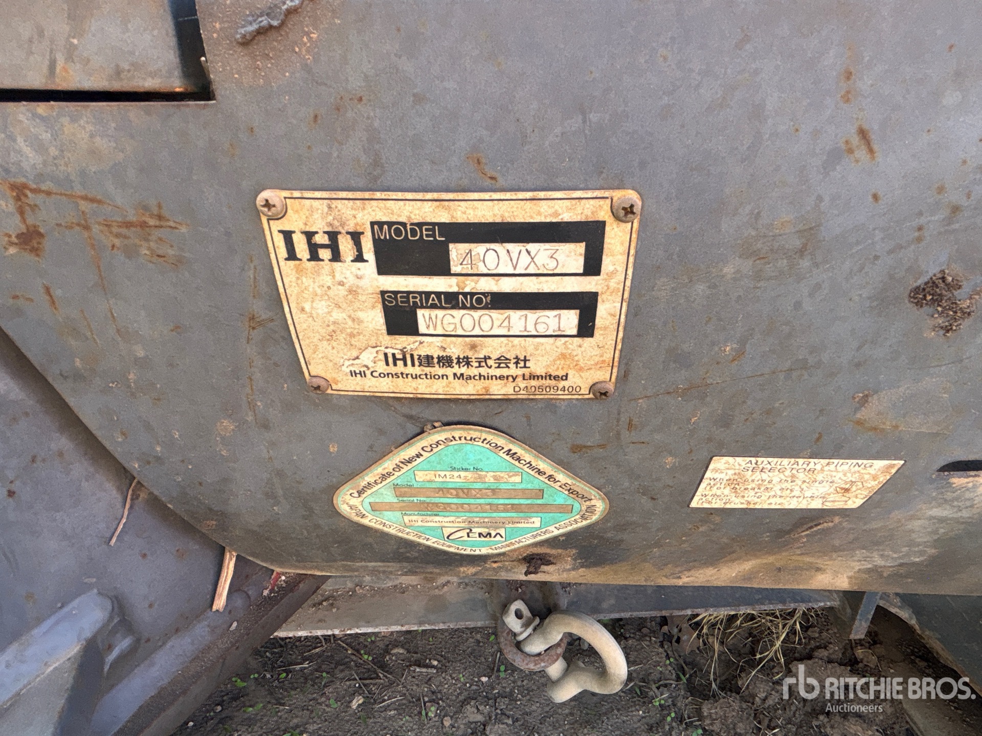 General Appearance with N.º de serie/VIN