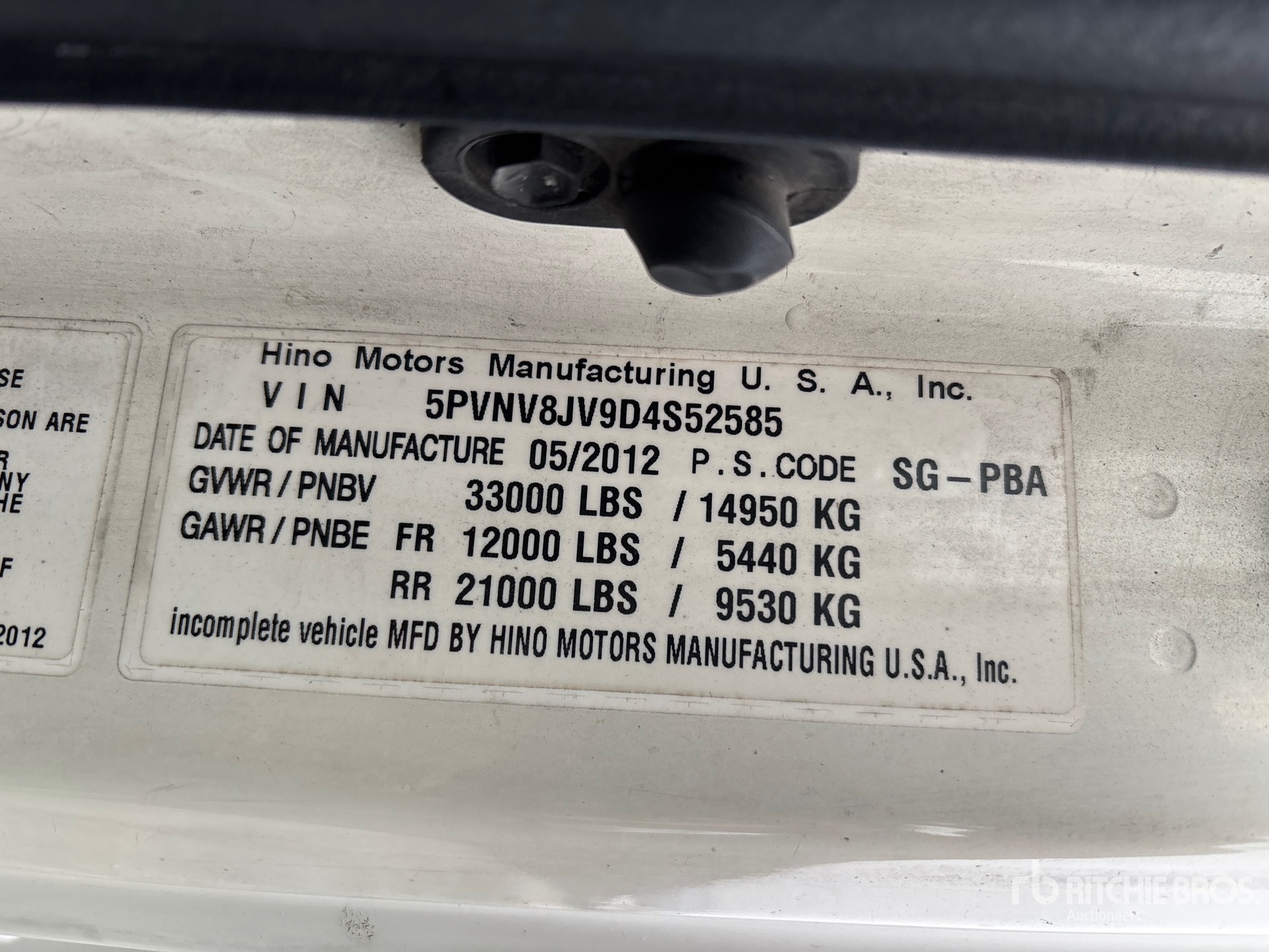 General Appearance with Numéro de série/Numéro d'identification du véhicule automobile