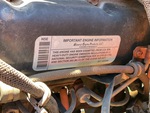 Engine with Emission Certification Label