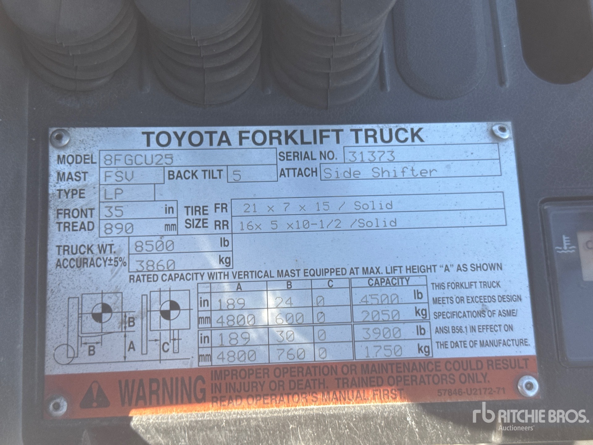 General Appearance with N.º de serie/VIN