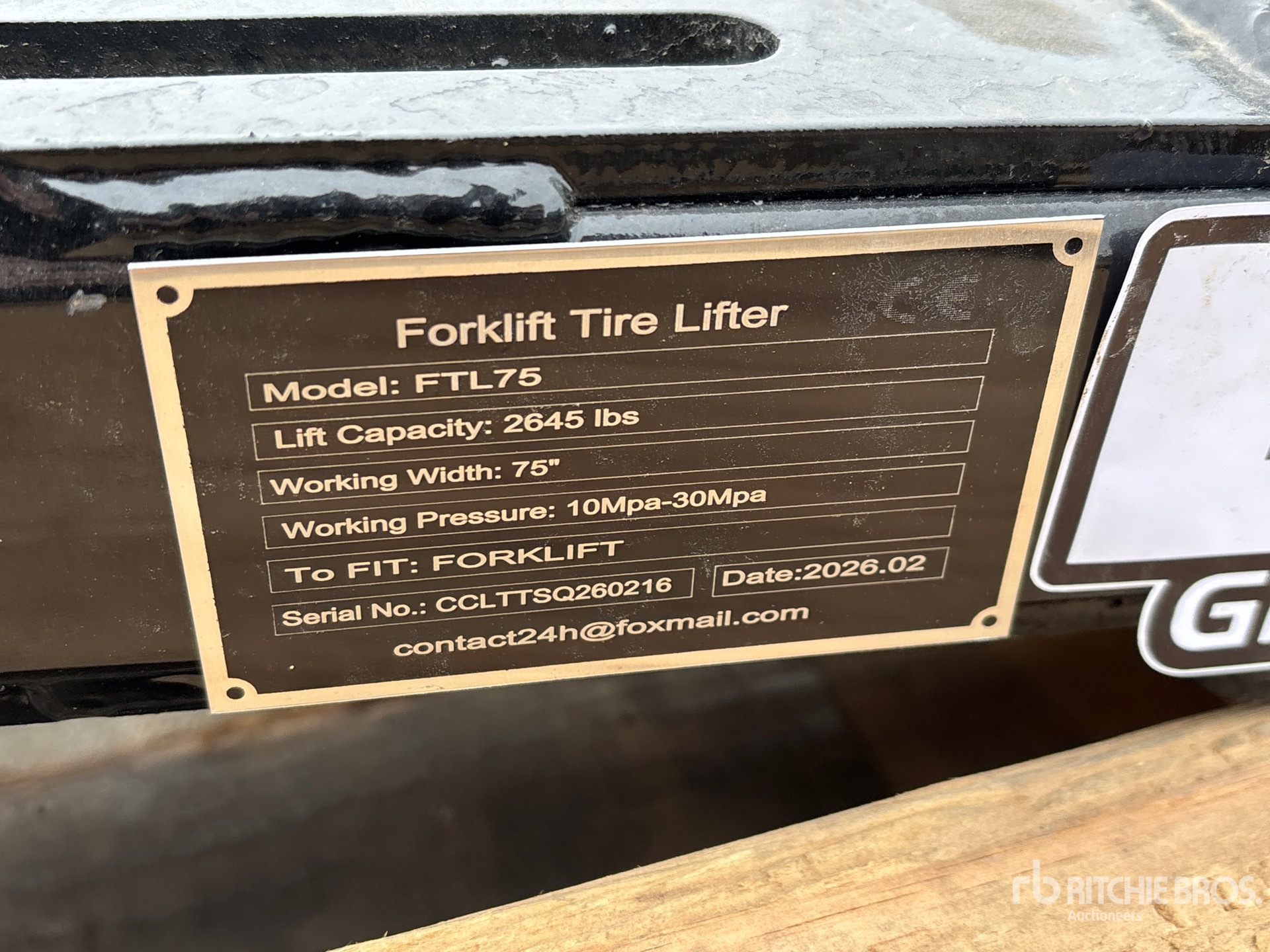 General Appearance with N.º de serie/VIN