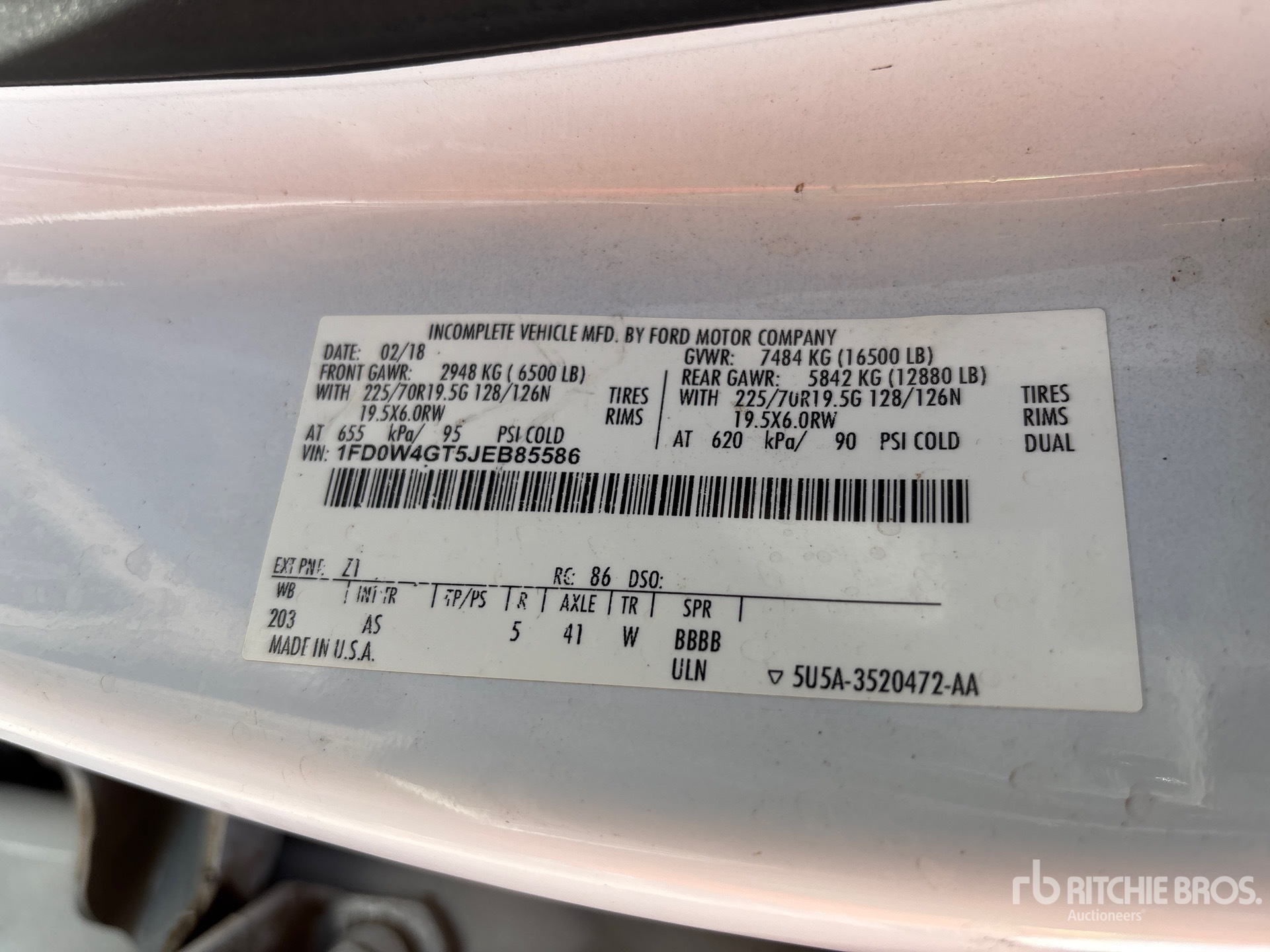 General Appearance with N.º de serie/VIN