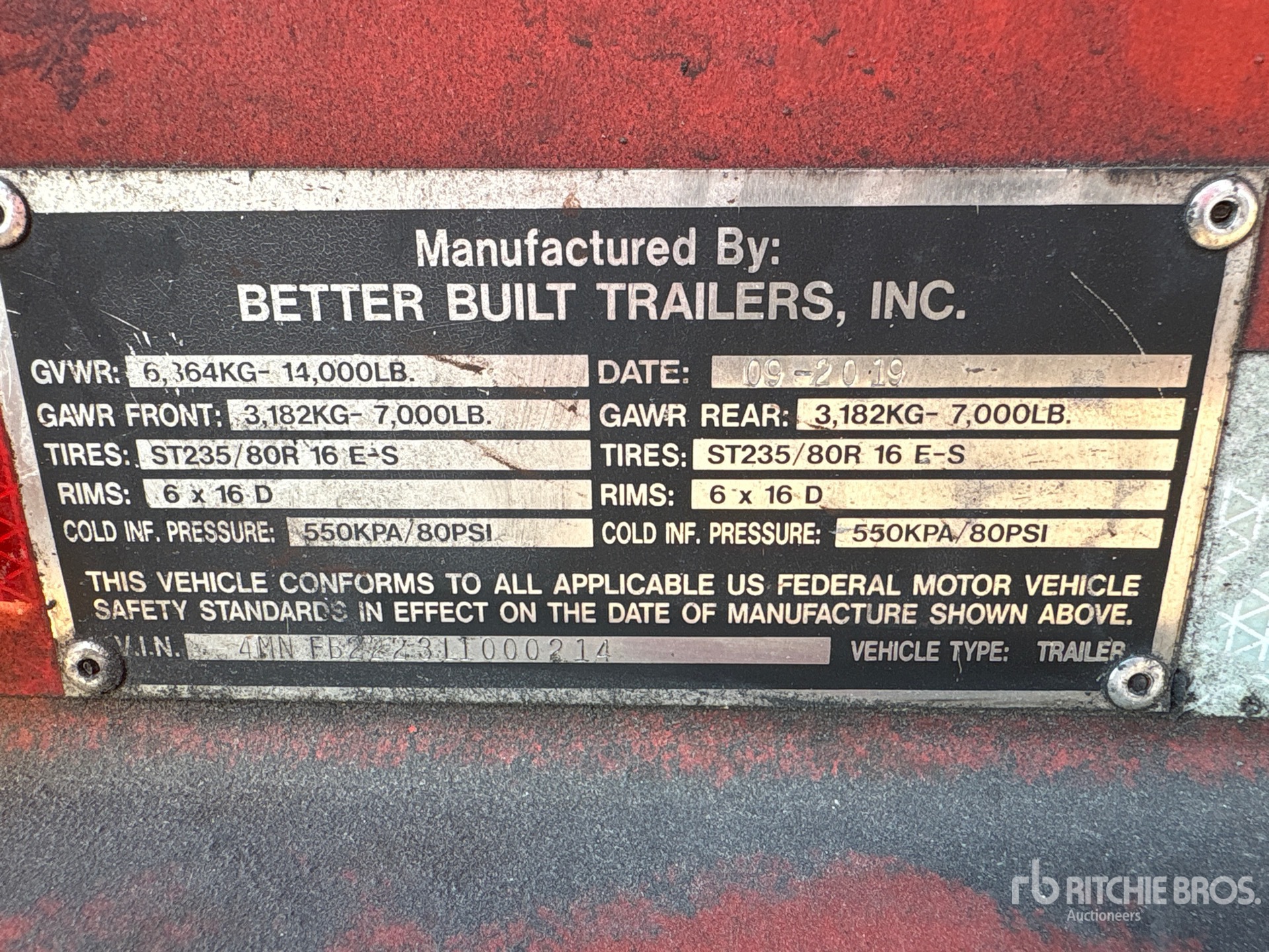 General Appearance with Numero seriale/numero d’identificazione del veicolo (VIN)