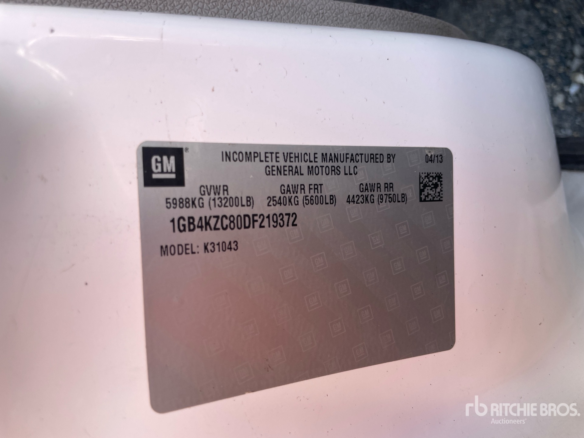 General Appearance with N.º de serie/VIN