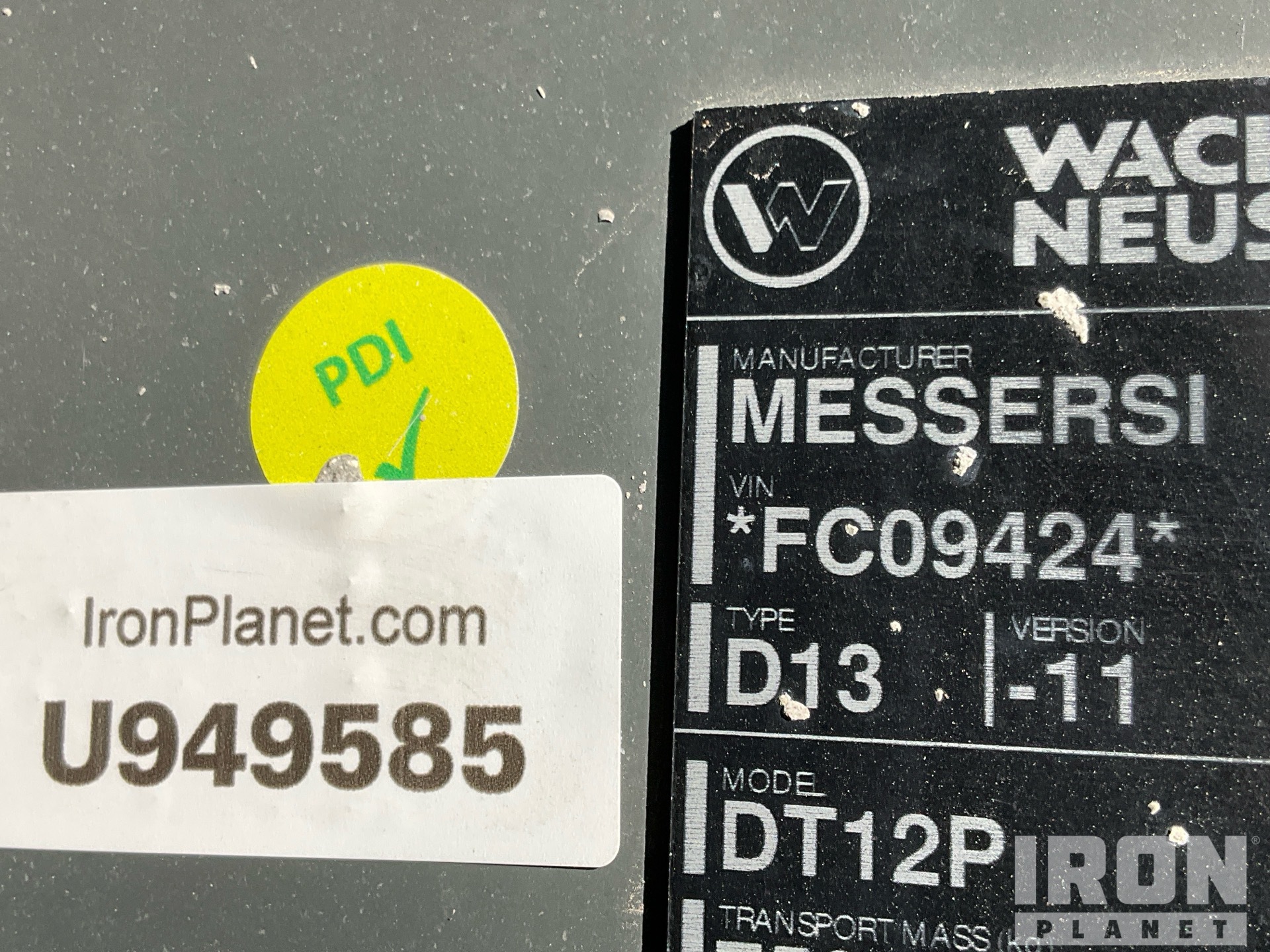 General Appearance with N.º de serie/VIN