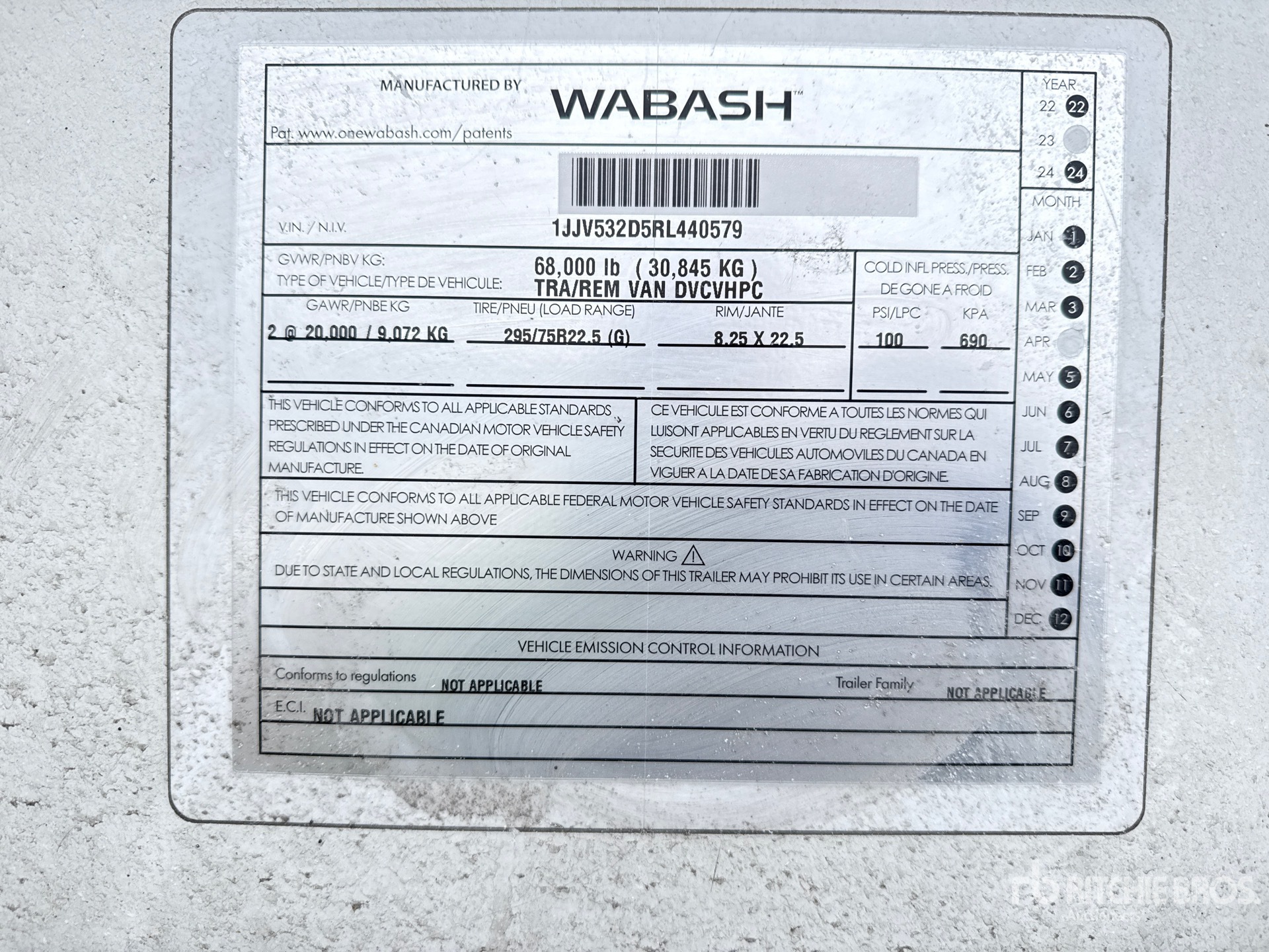 General Appearance with Numéro de série/Numéro d'identification du véhicule automobile