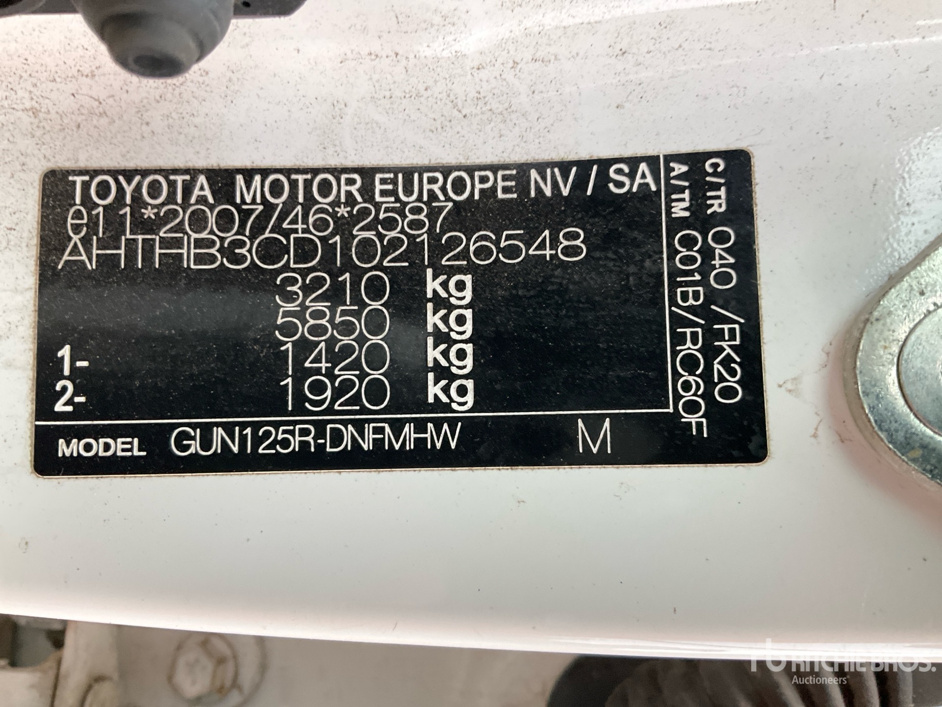 General Appearance with N.º de serie/VIN