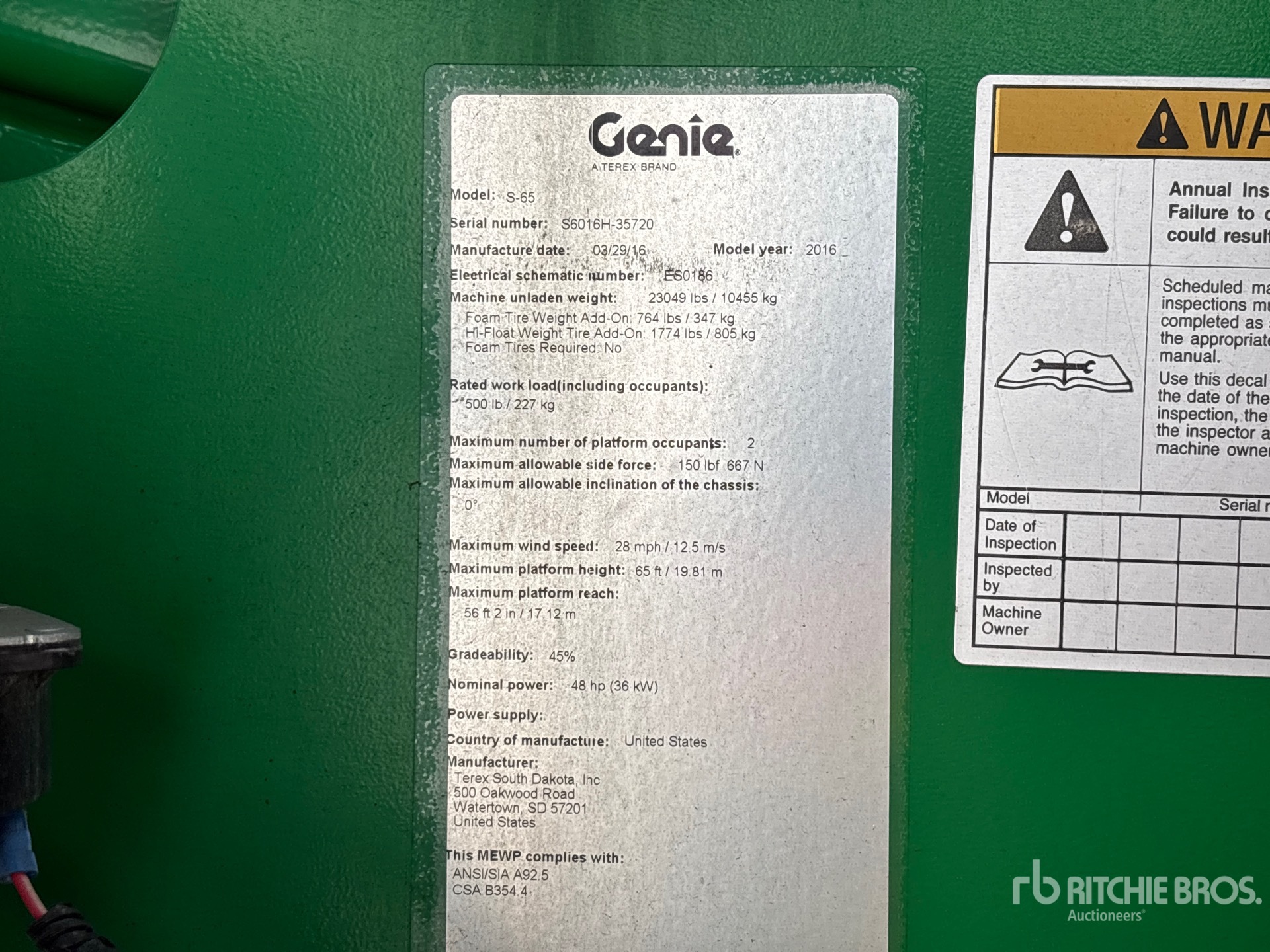 General Appearance with Numer seryjny/numer identyfikacyjny pojazdu