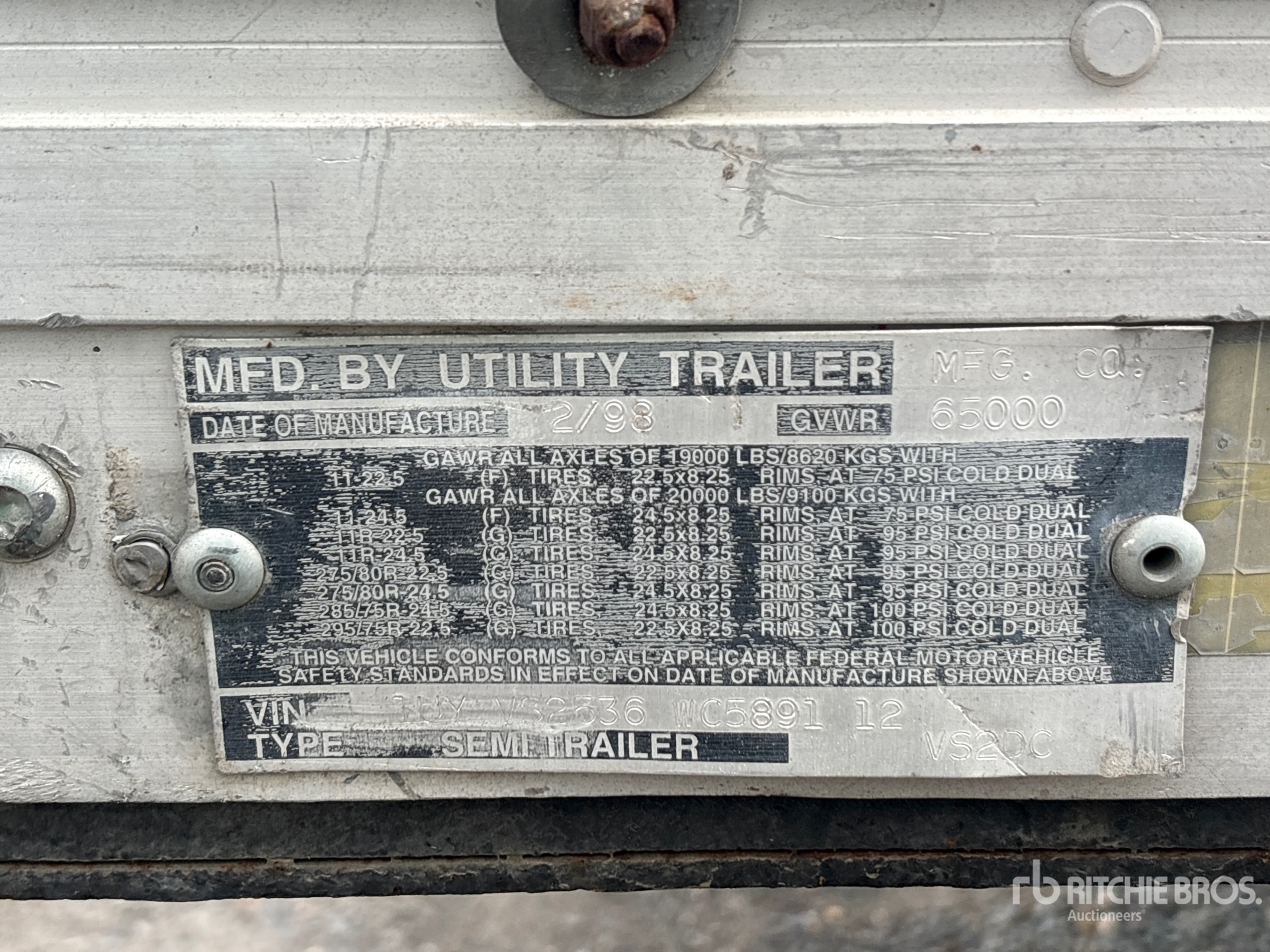 General Appearance with N.º de serie/VIN