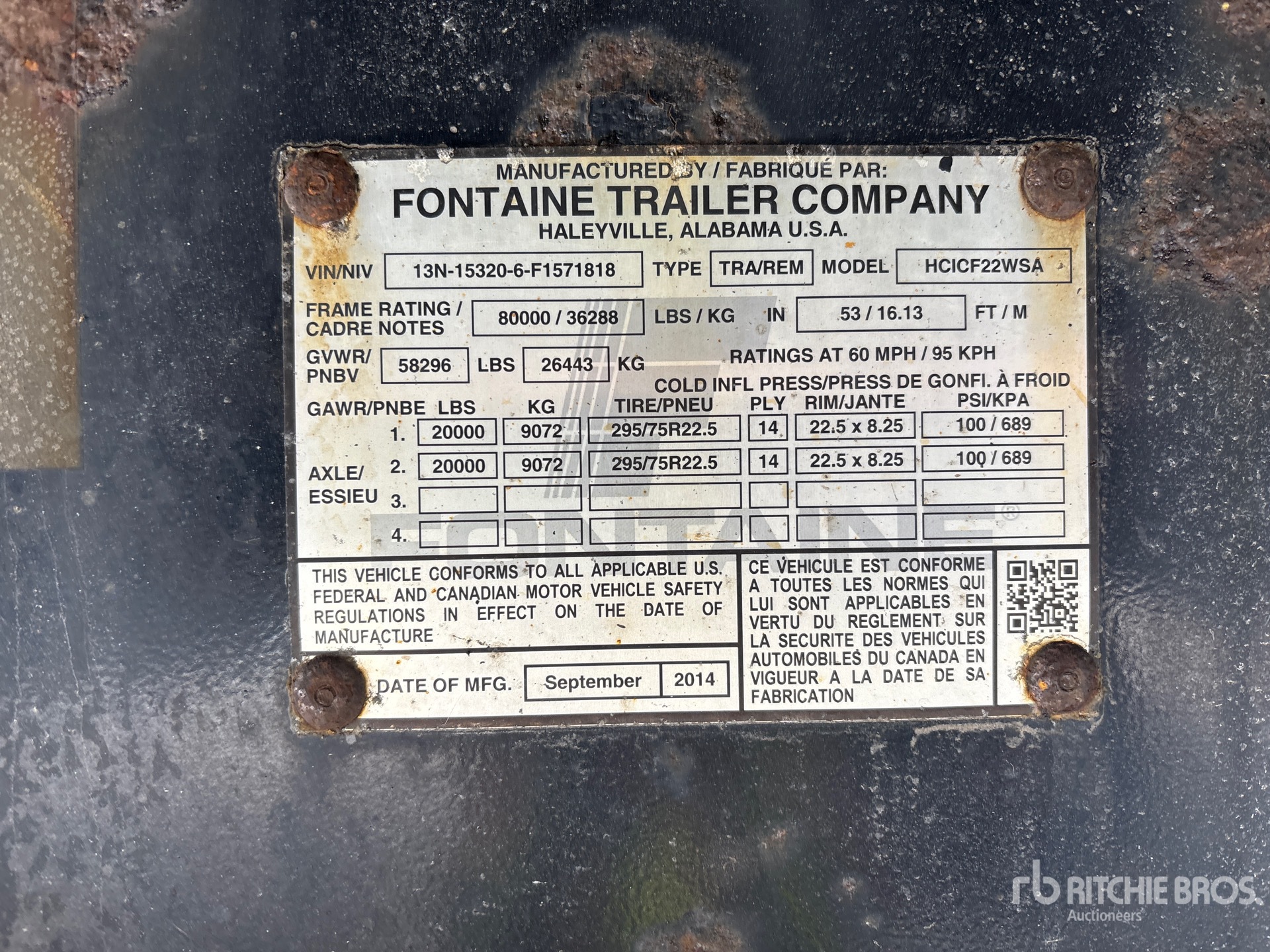 General Appearance with N.º de serie/VIN