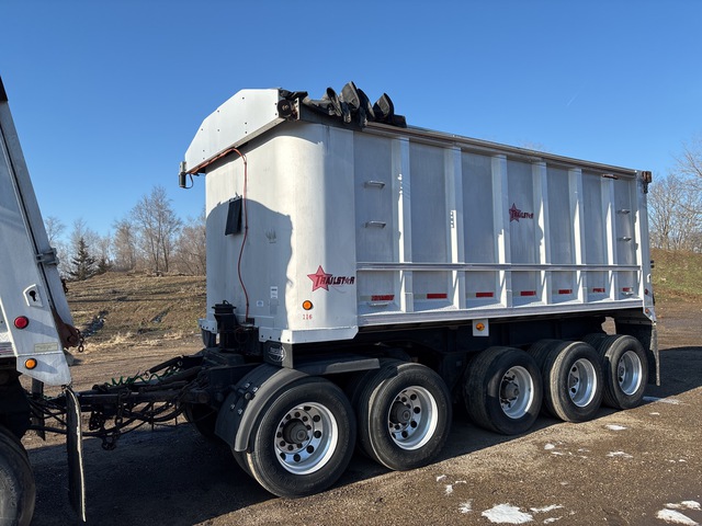 1999 Trailstar 19 ft 5 axle Turntable Pup Aluminum End Dump Trailer