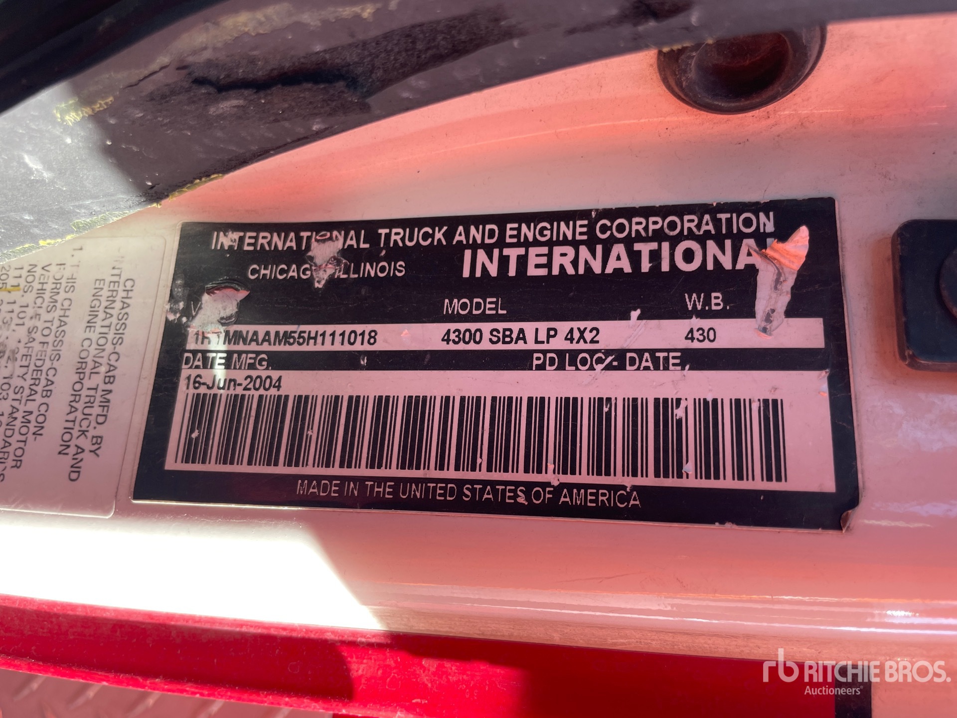 General Appearance with N.º de serie/VIN