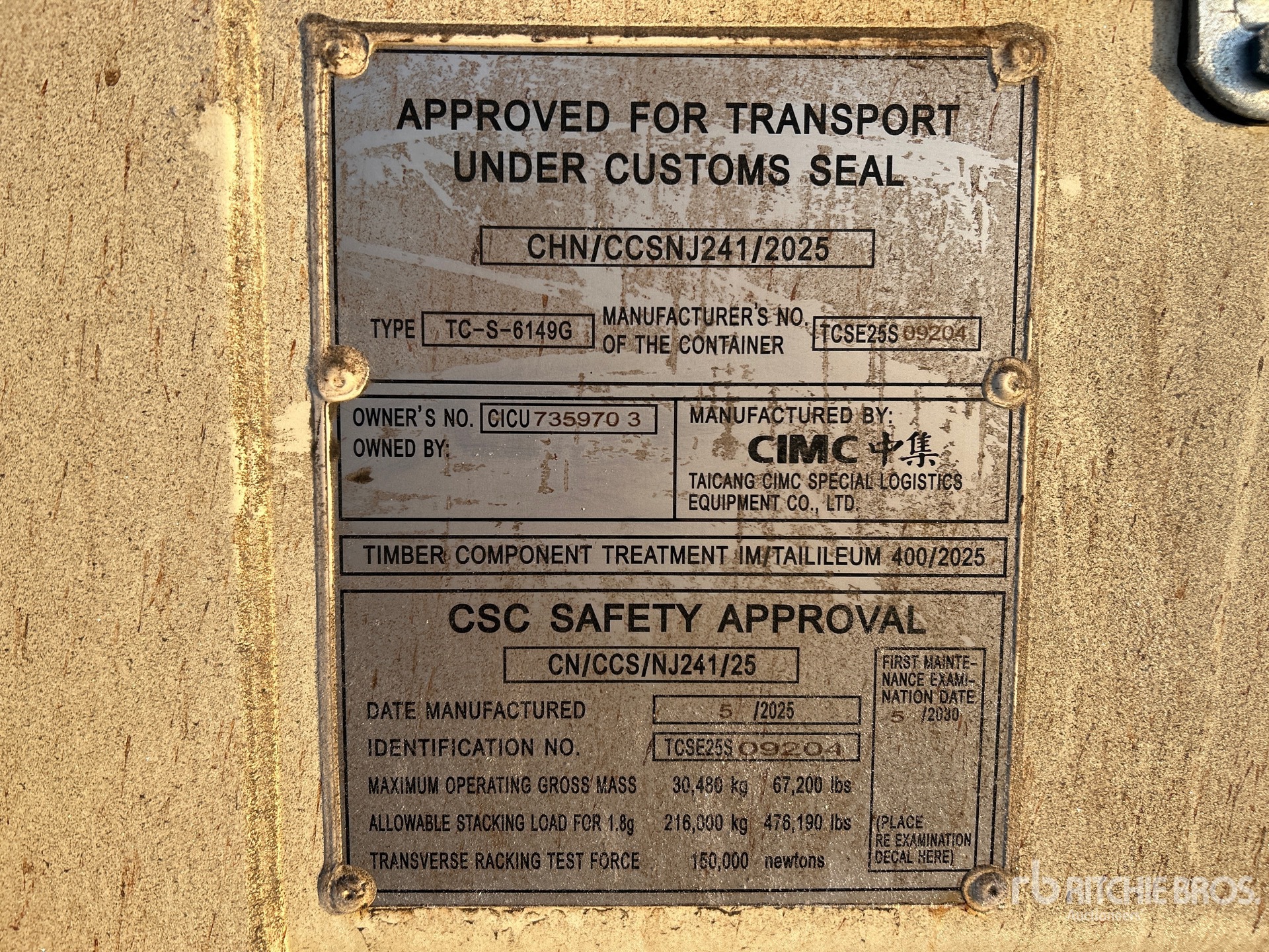 General Appearance with Numero seriale/numero d’identificazione del veicolo (VIN)