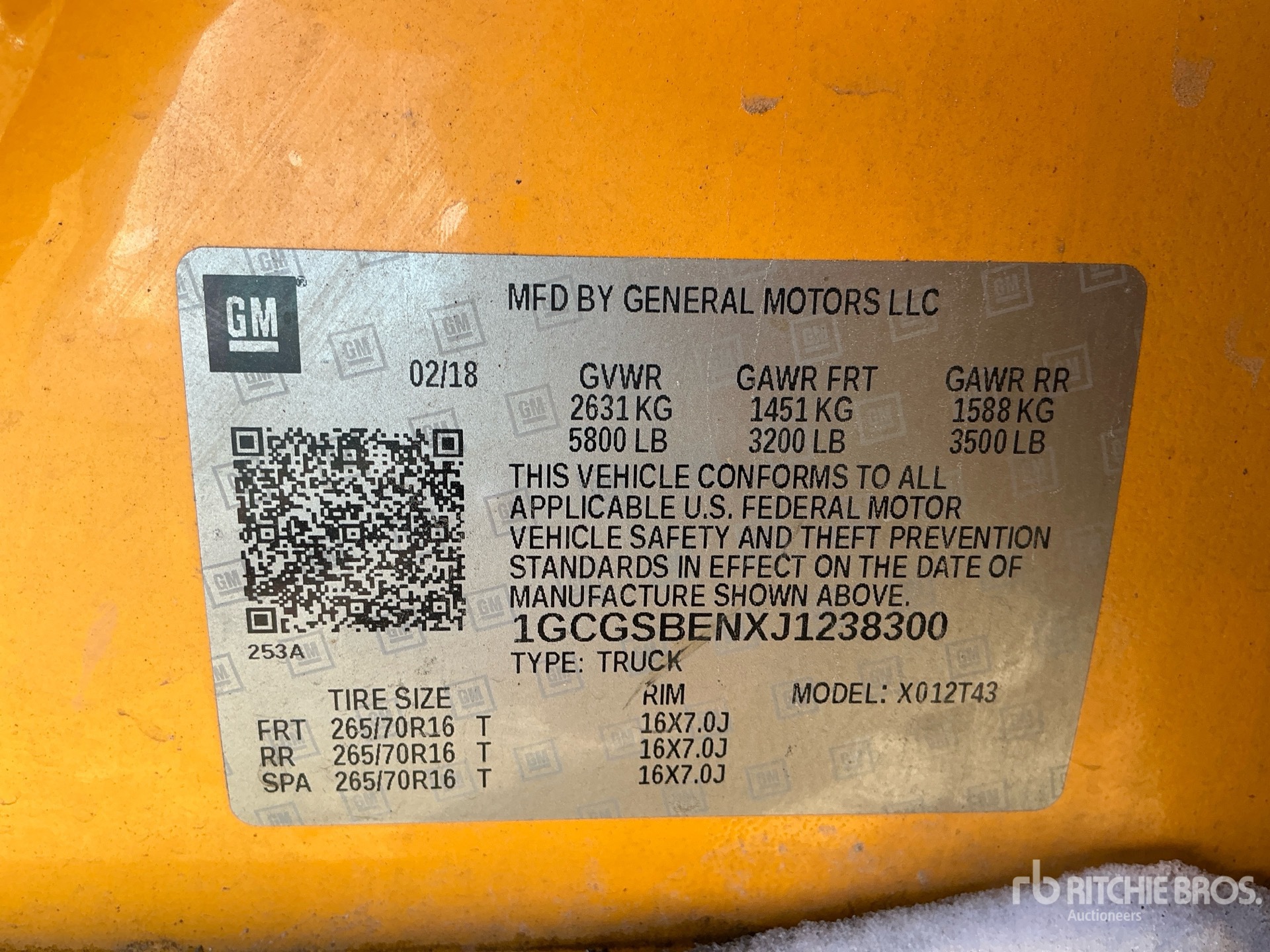 General Appearance with N.º de serie/VIN