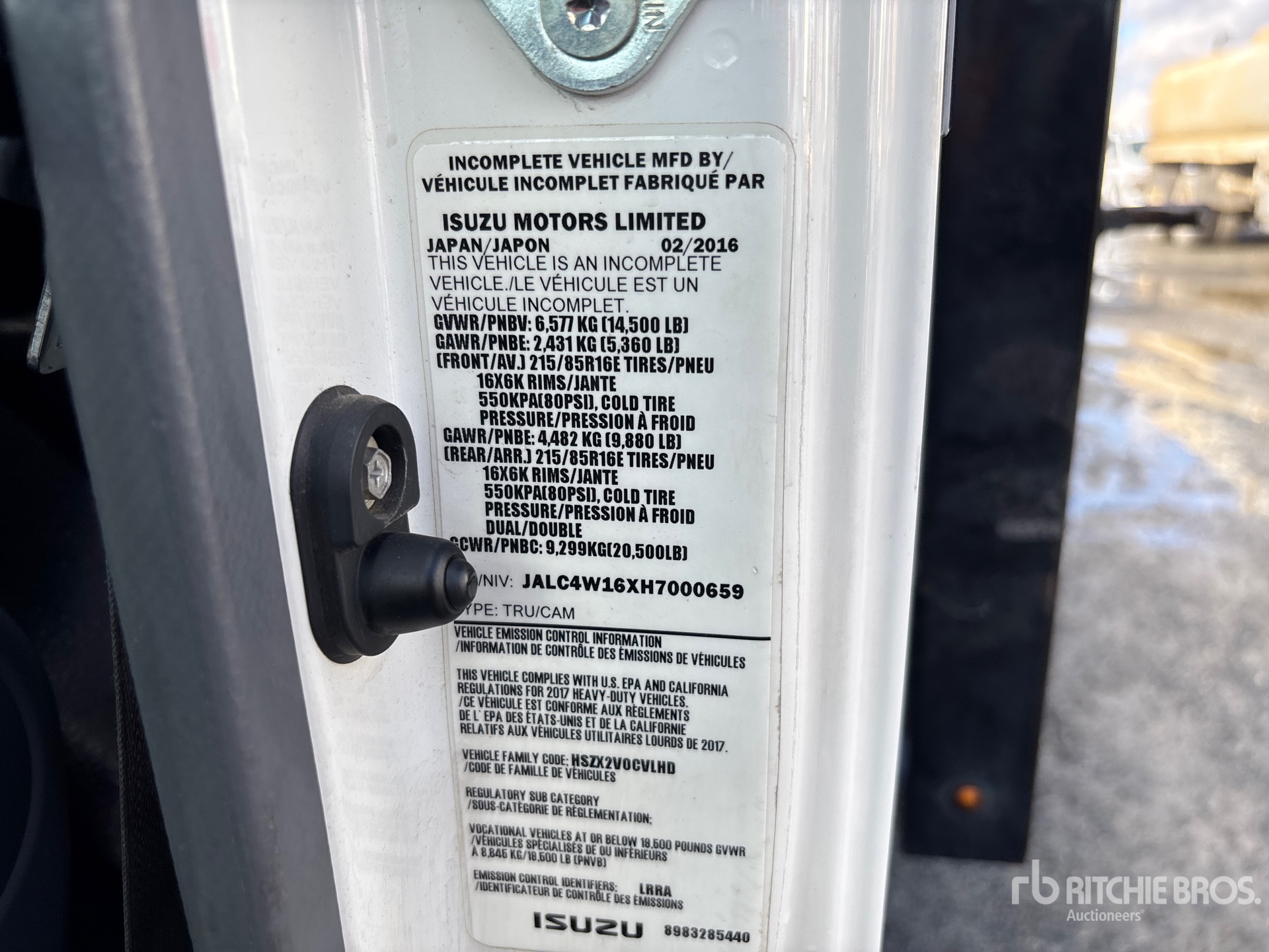 General Appearance with N.º de serie/VIN