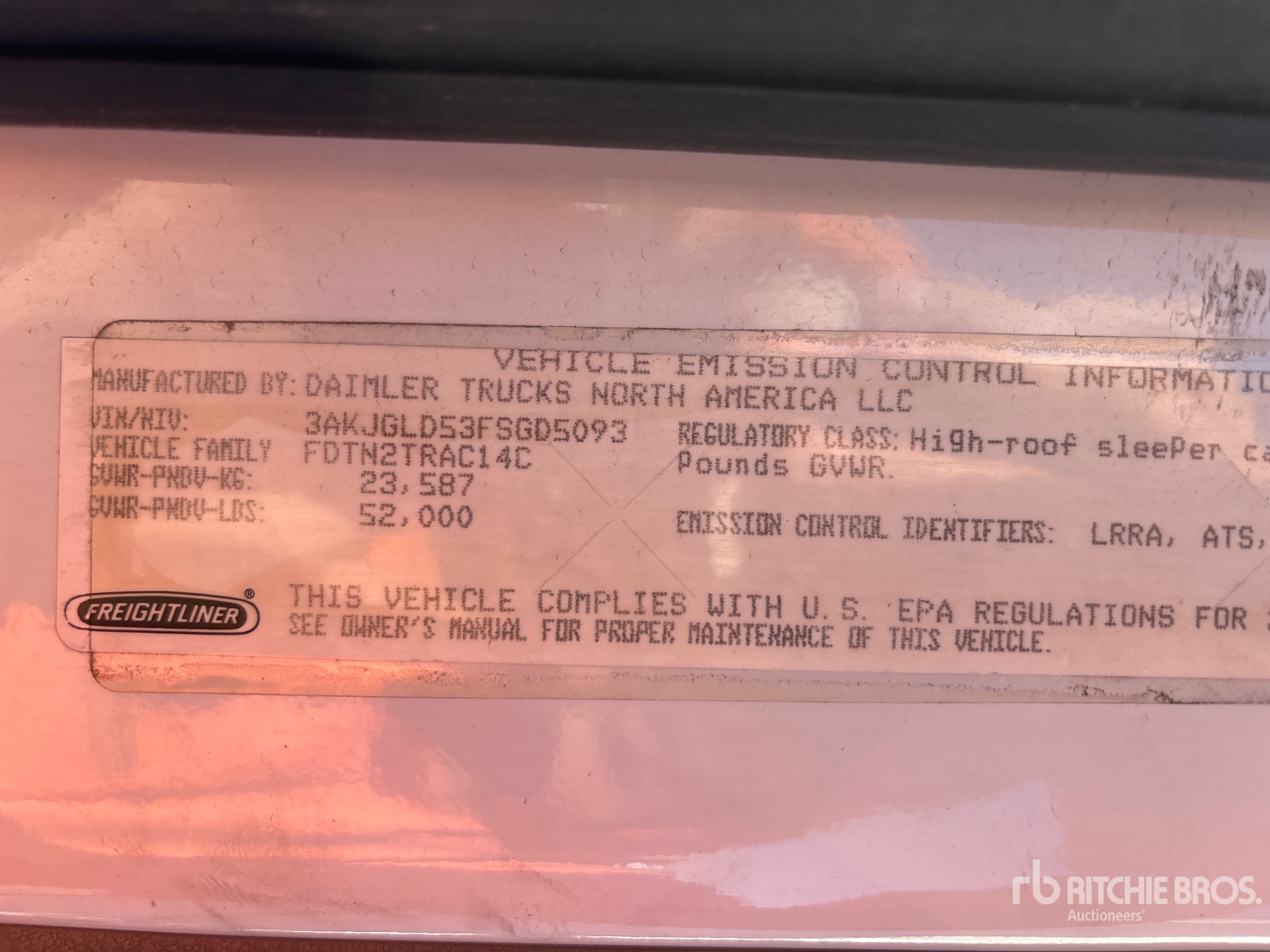 General Appearance with Numer seryjny/numer identyfikacyjny pojazdu