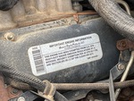 Engine with Emission Certification Label