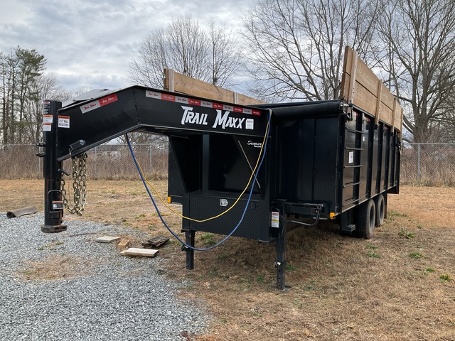 2024 Trailmaxx DTG210-20 20 ft T/A Gooseneck Dump Utility Trailer