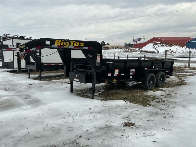 2024 Big Tex 14GX-16BK6SIRPD 16 ft T/A Gooseneck Dump Utility Trailer