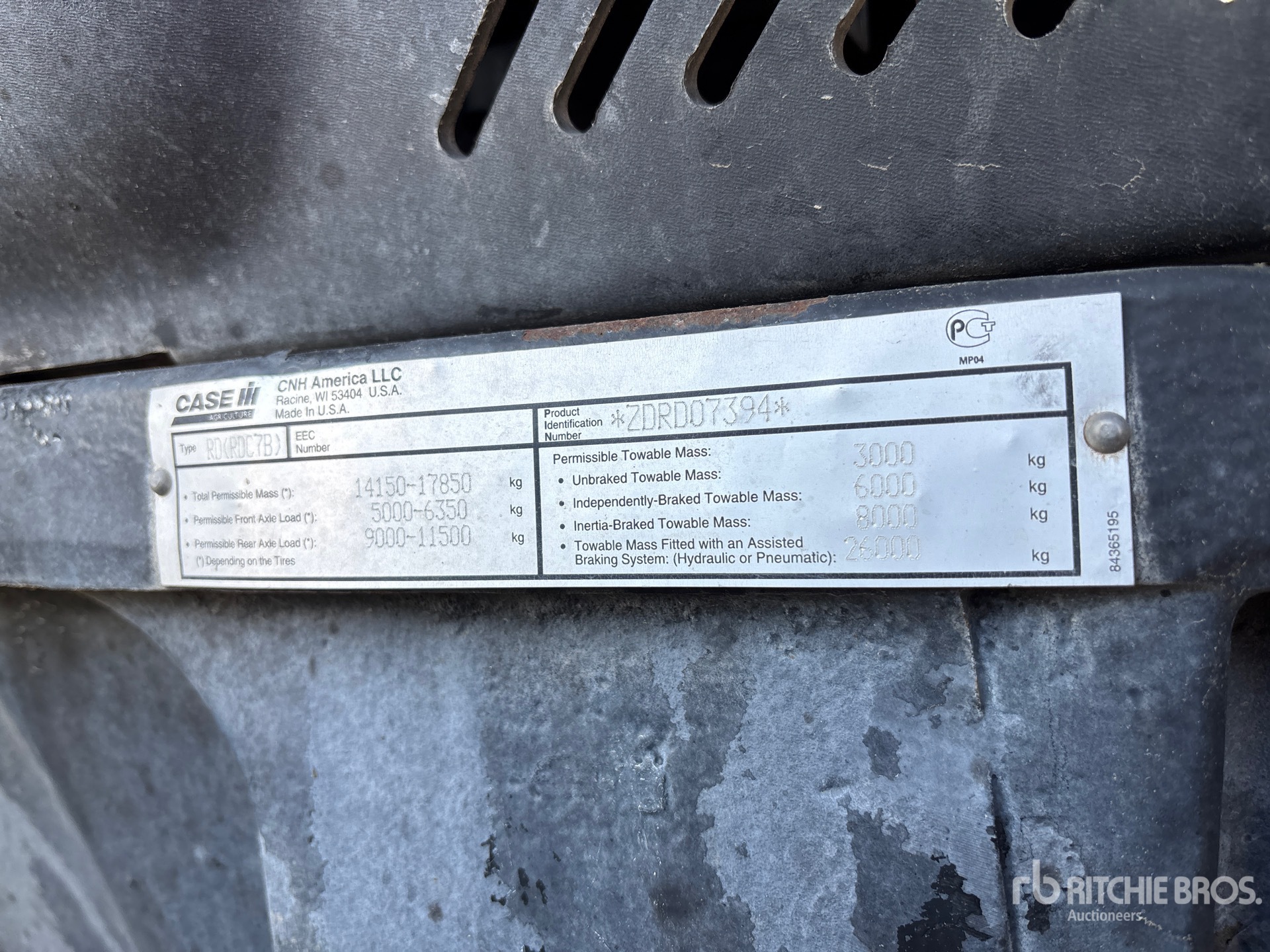 General Appearance with N.º de serie/VIN