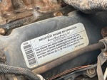 Engine with Emission Certification Label