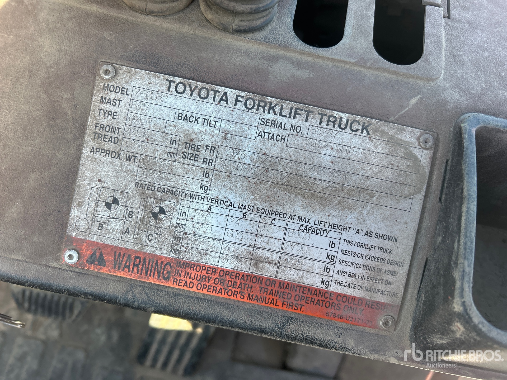 General Appearance with N.º de serie/VIN