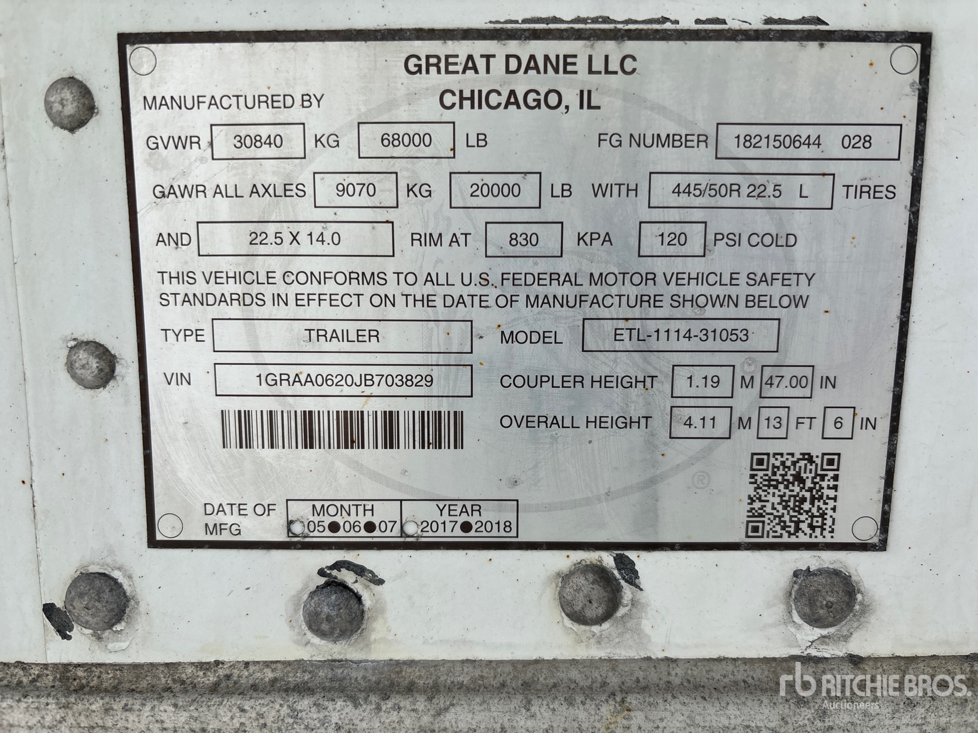 General Appearance with Numer seryjny/numer identyfikacyjny pojazdu