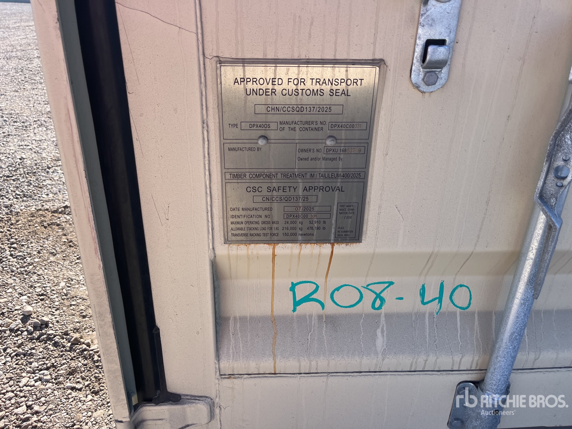 General Appearance with N.º de serie/VIN